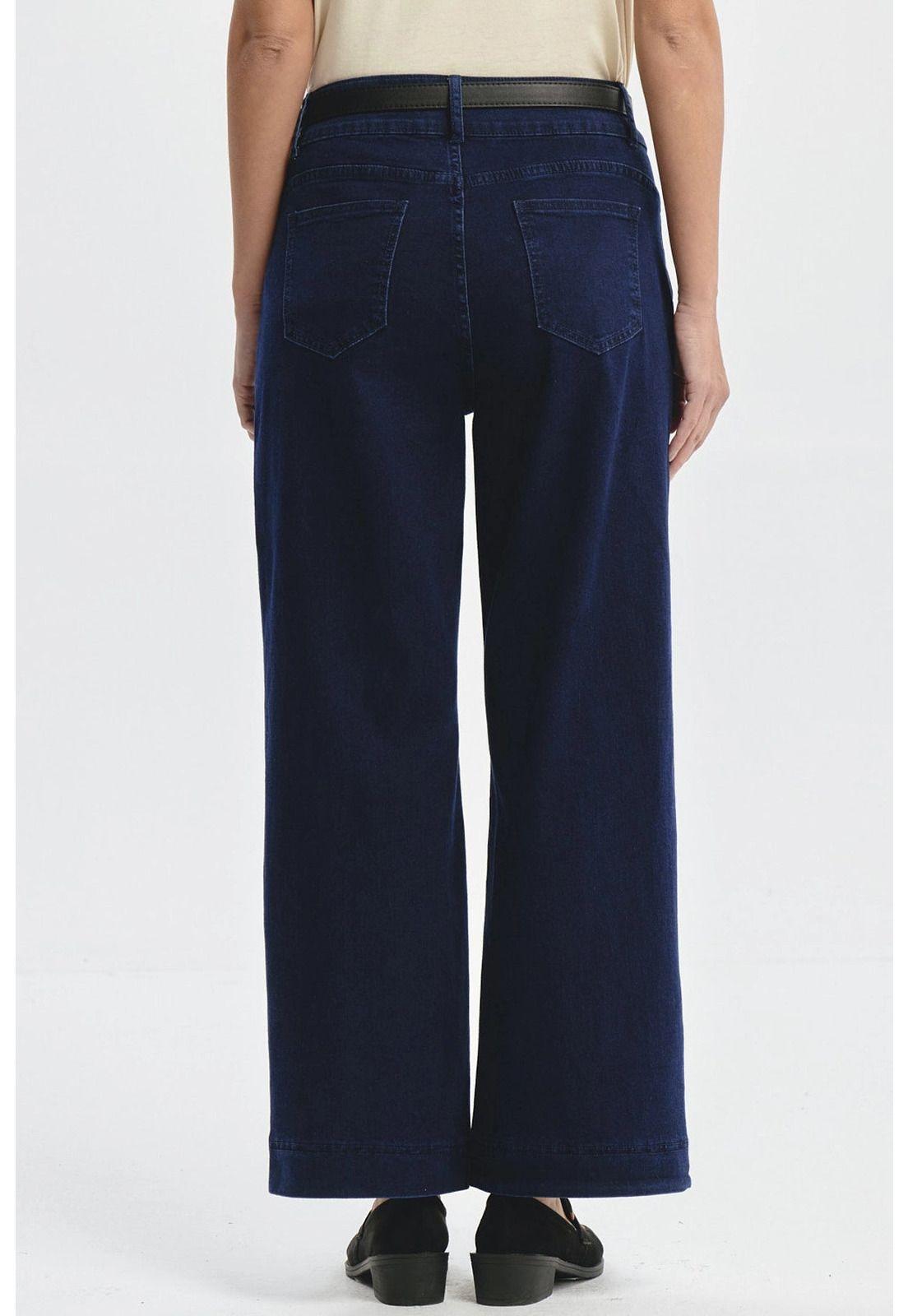 Jeans Mujer Calce Recto Azul Oscuro - V-2