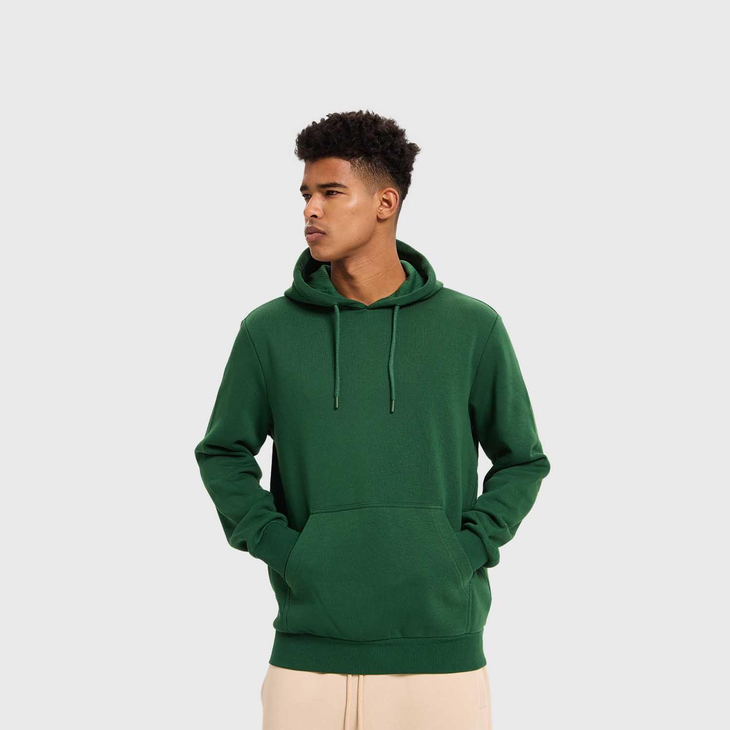 Polerón Hombre Hoodie Básico Verde Fashion's Park-1