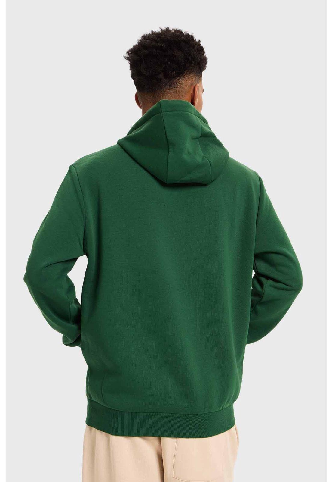 Polerón Hombre Hoodie Básico Verde-2