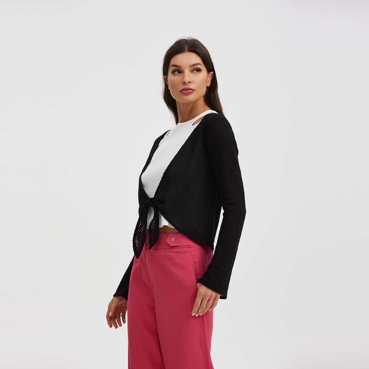 Polera Mujer Estilo Tapado Negro-1