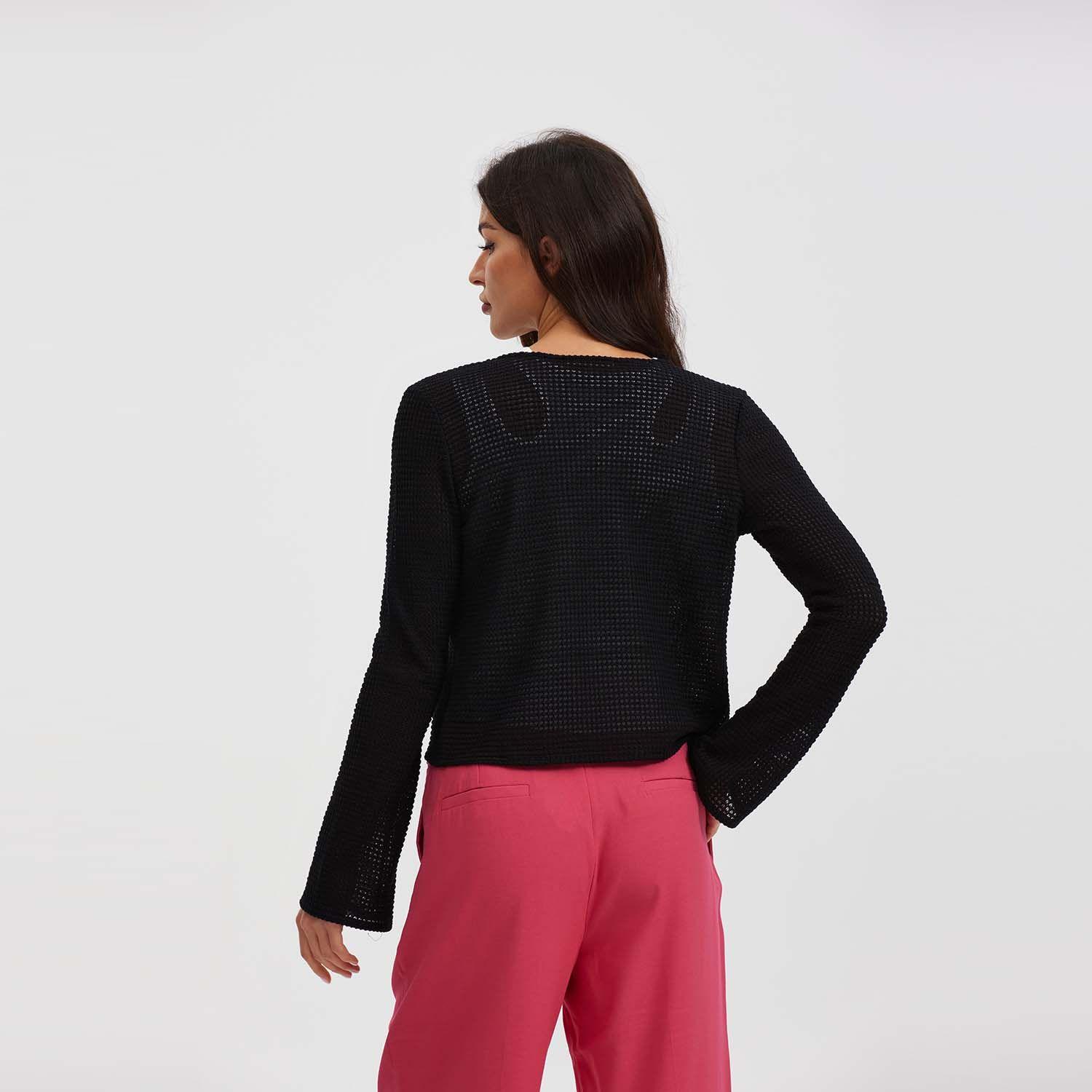 Polera Mujer Estilo Tapado Negro-2