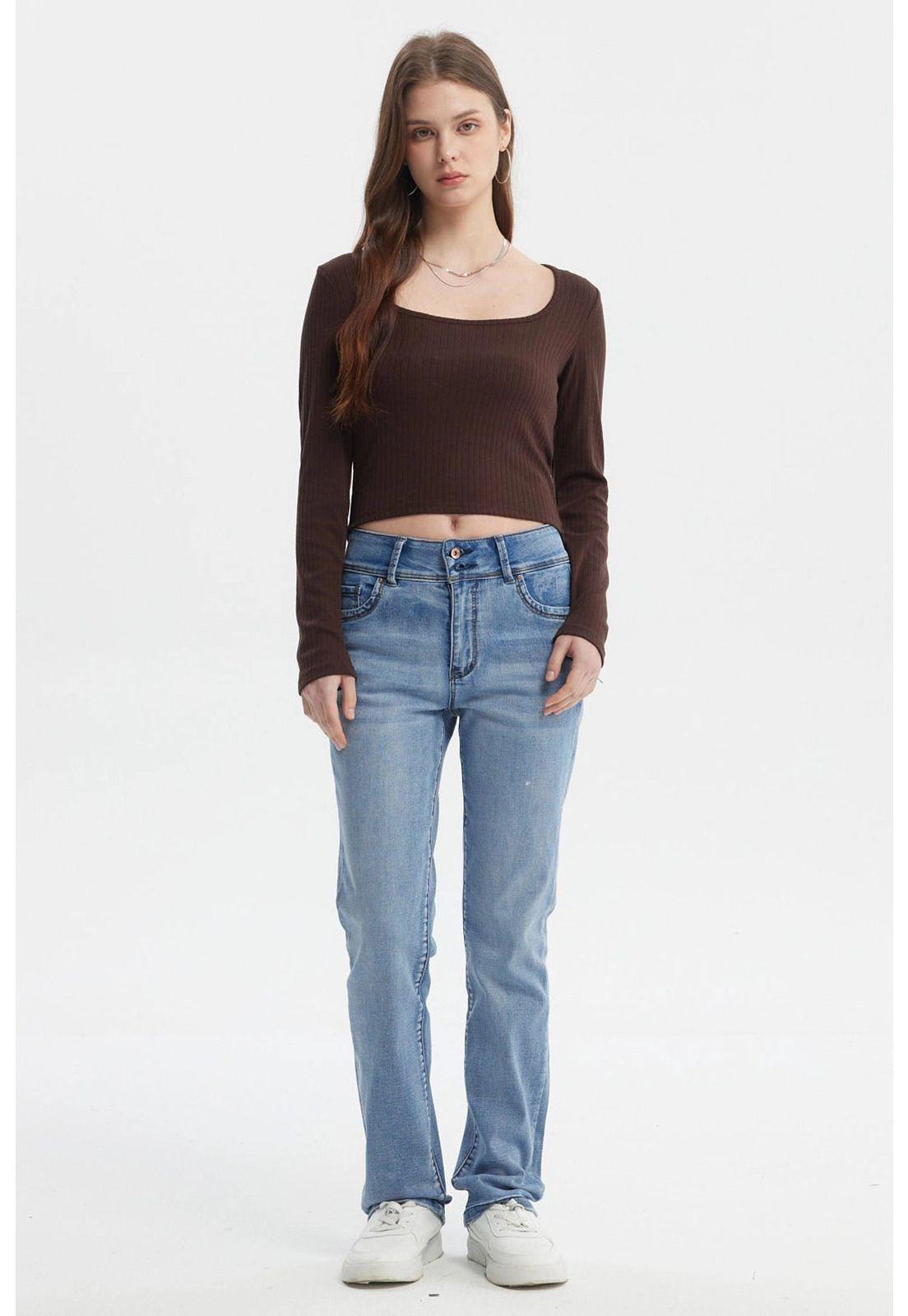 Polera Mujer Rib Café Oscuro-3