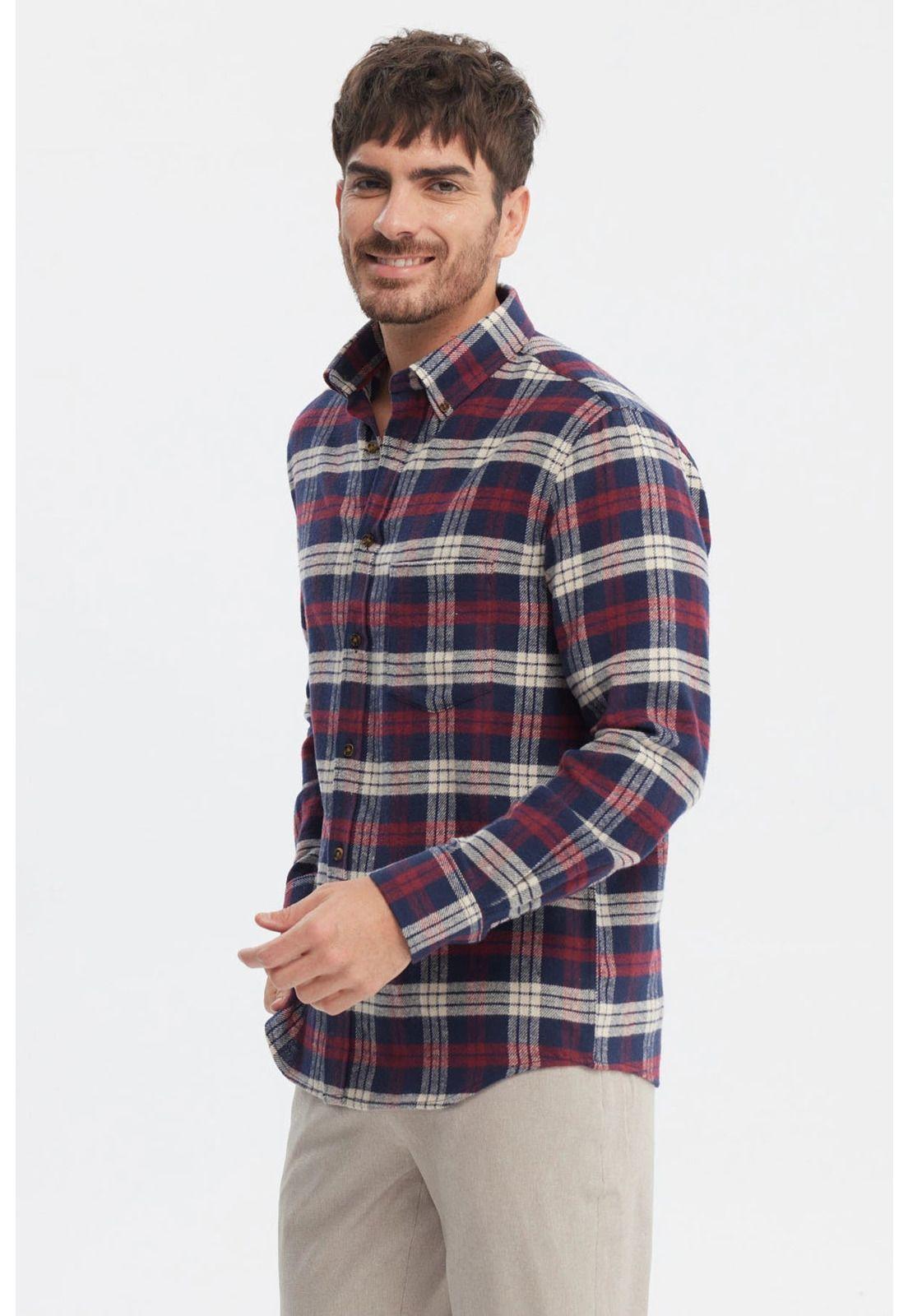 Camisa Hombre Franela Básica Damasco-1