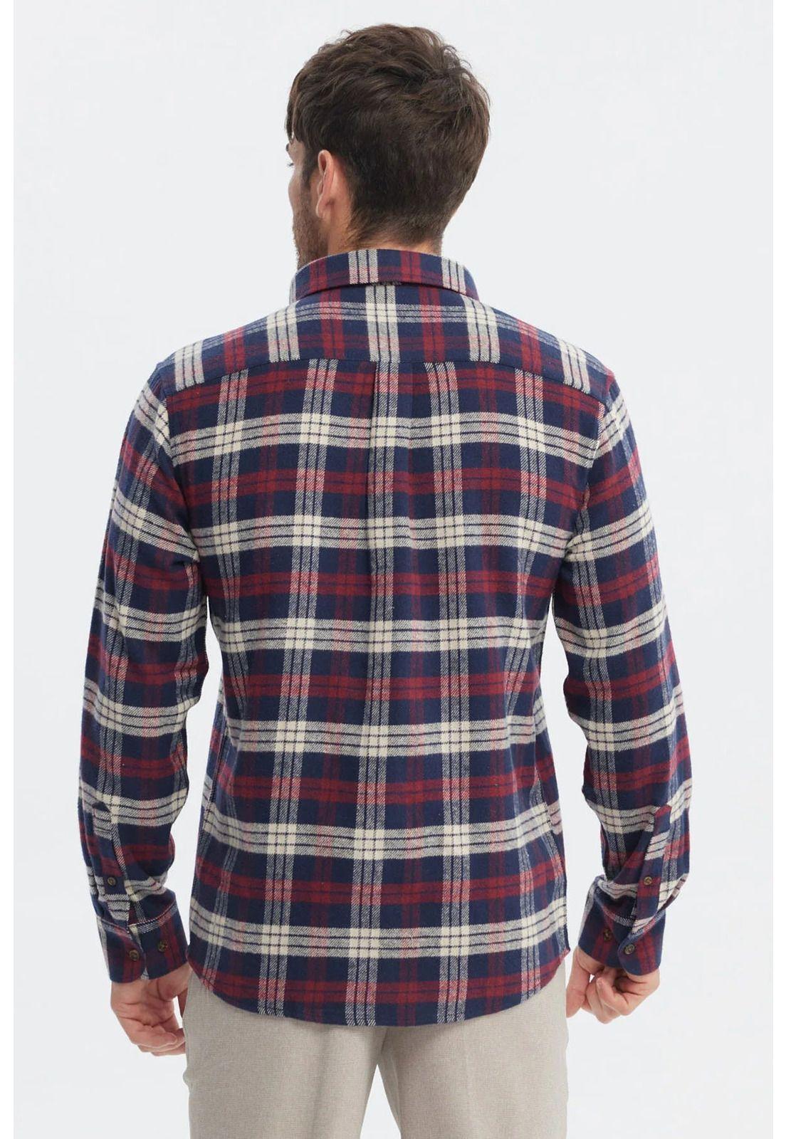 Camisa Hombre Franela Básica Damasco-2