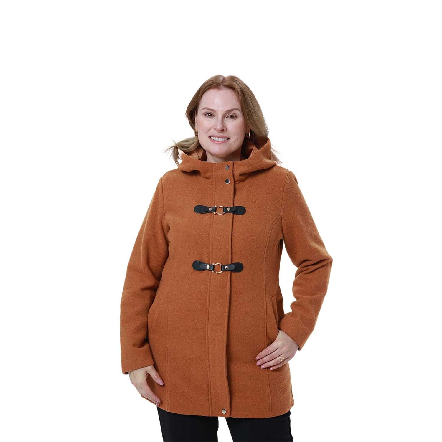 Abrigo Mujer Con Bolsillo Camel-0