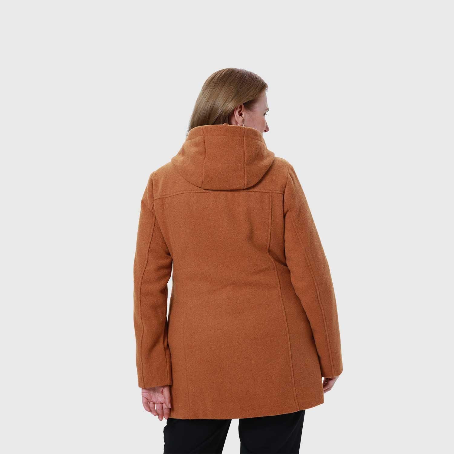 Abrigo Mujer Con Bolsillo Camel-2