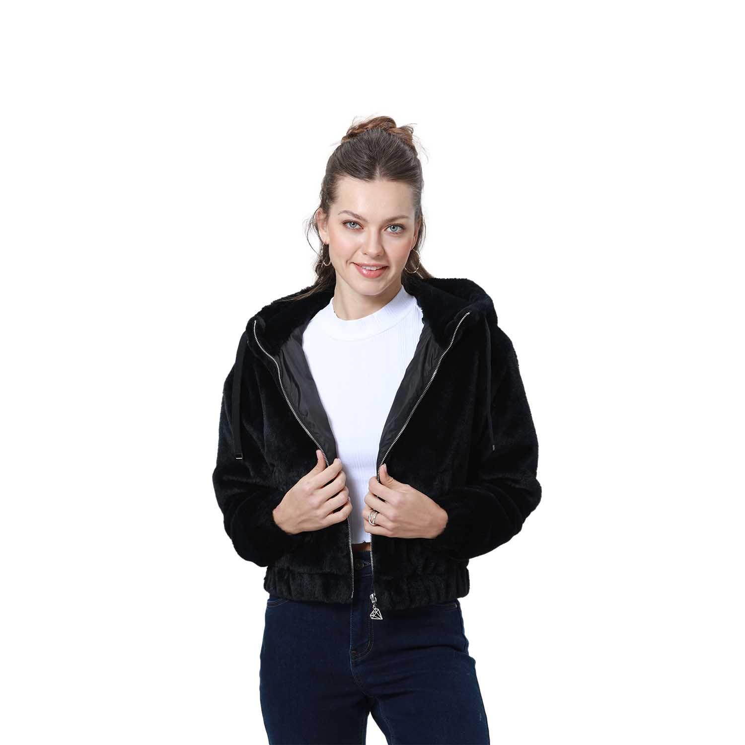 Chaqueta Mujer Polar Negro Fashion's Park-0