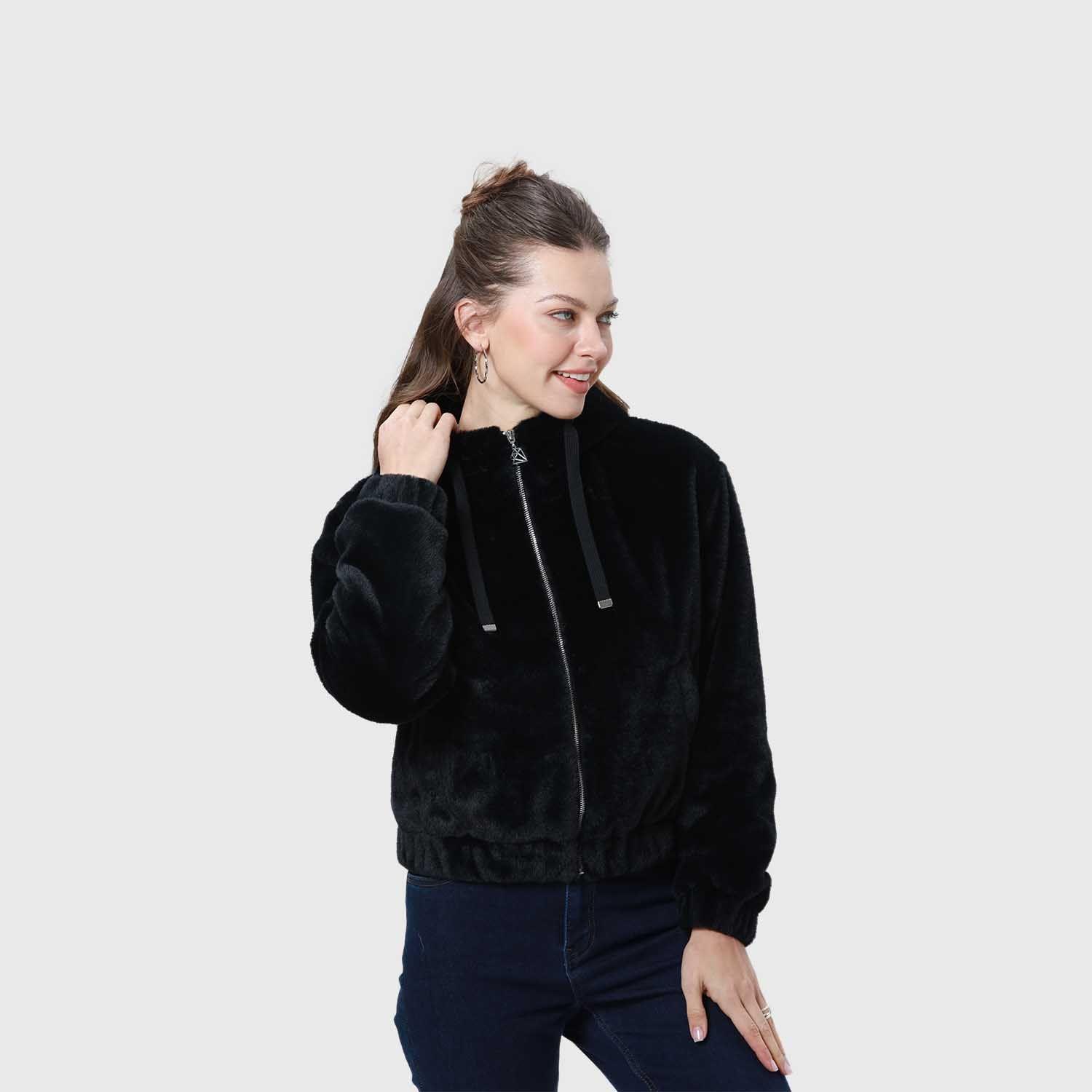 Chaqueta Mujer Polar Negro Fashion's Park-1