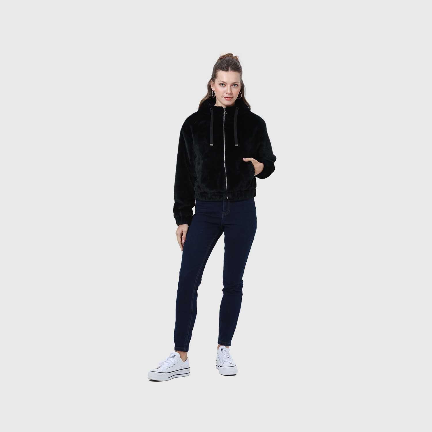 Chaqueta Mujer Polar Negro Fashion's Park-3
