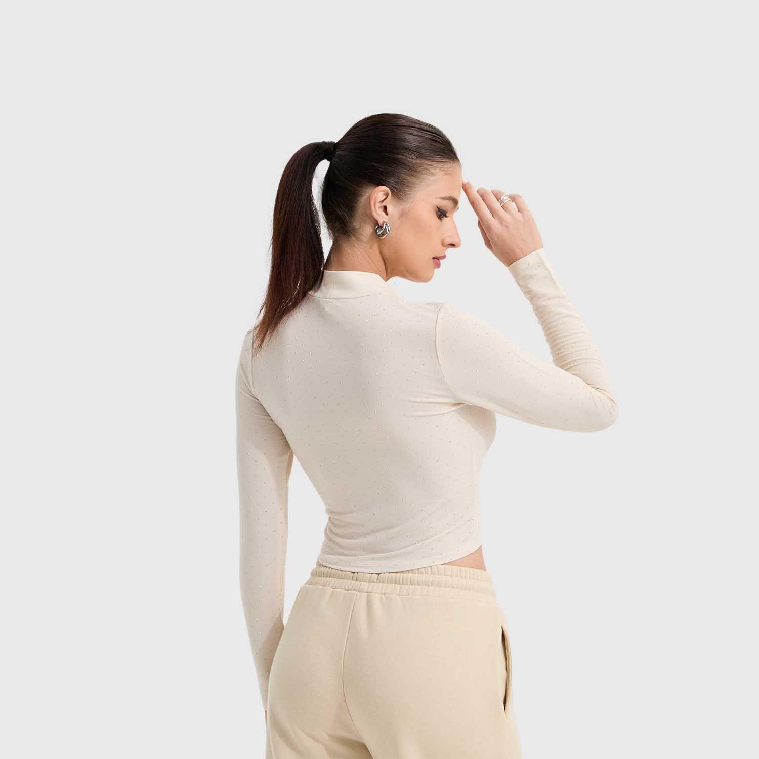 Polera Mujer Glitter Crudo Fashion's Park-2
