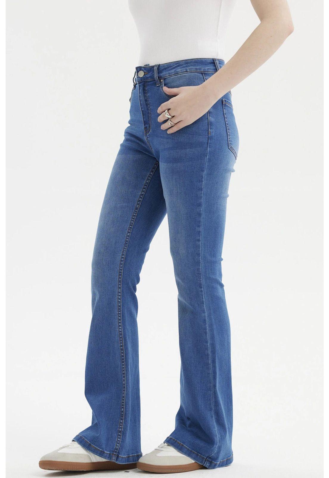 Jeans Mujer Flare Vale Azul- ll-1