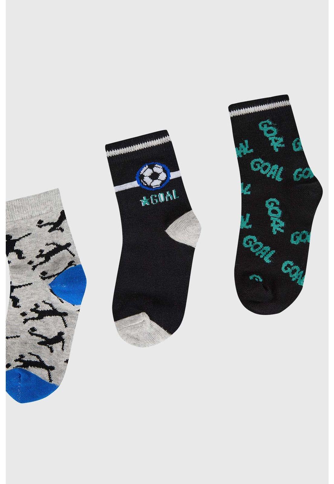 Calcetín De Vestir Niña Tripack Negro - ll-1