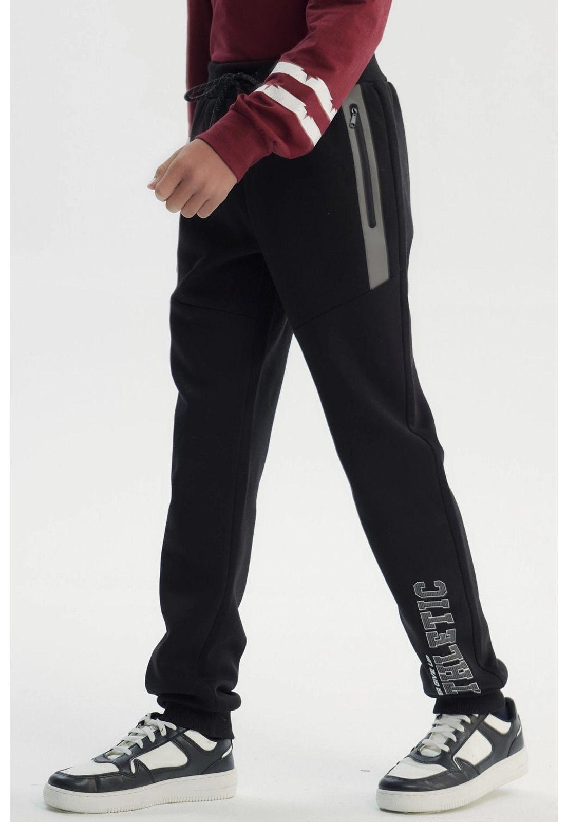 Pantalón Buzo Niño Pitillo Negro - Vlll-2