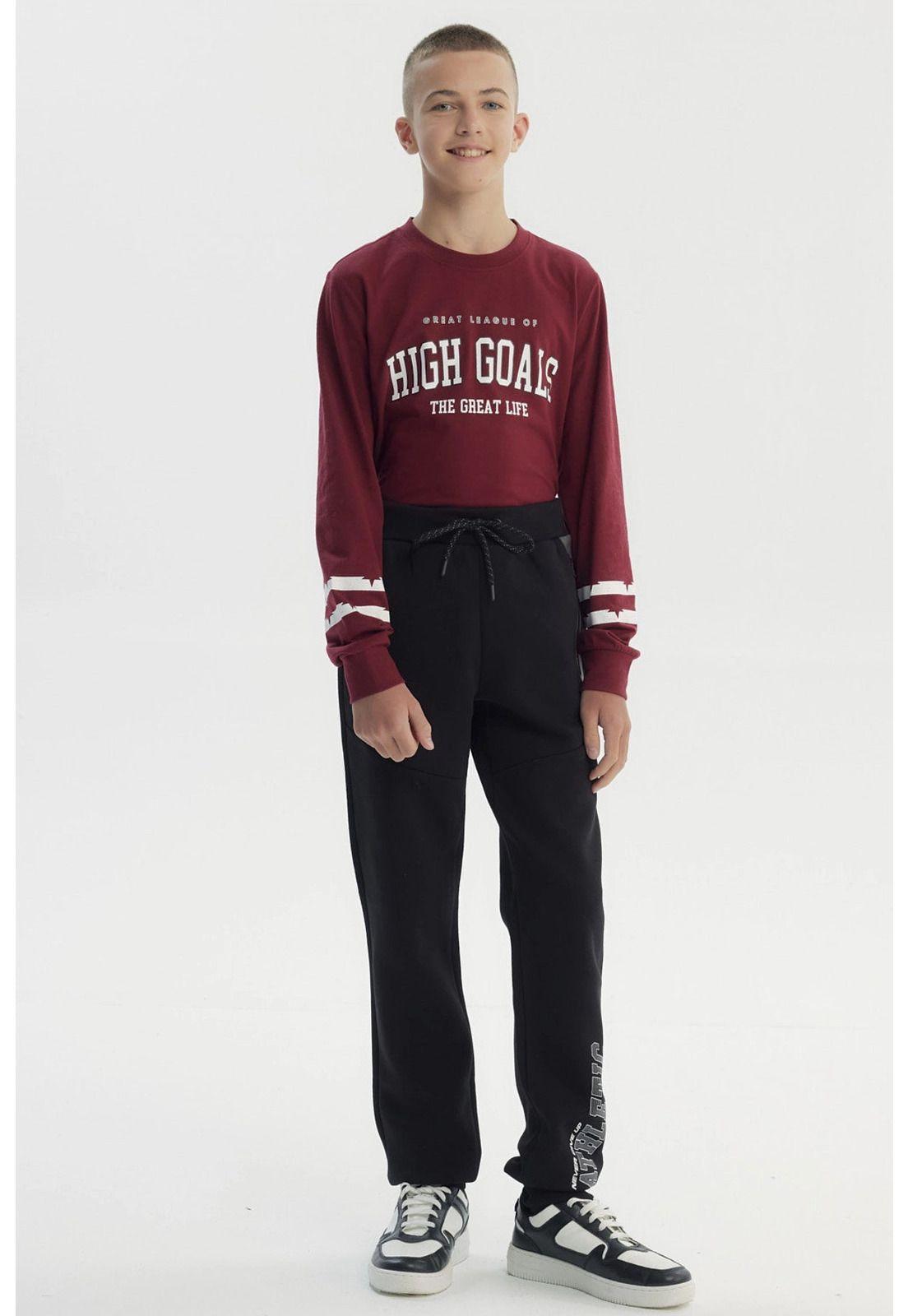 Pantalón Buzo Niño Pitillo Negro - Vlll-3