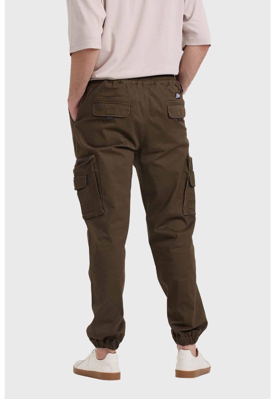Pantalón Hombre Cargo Verde-2