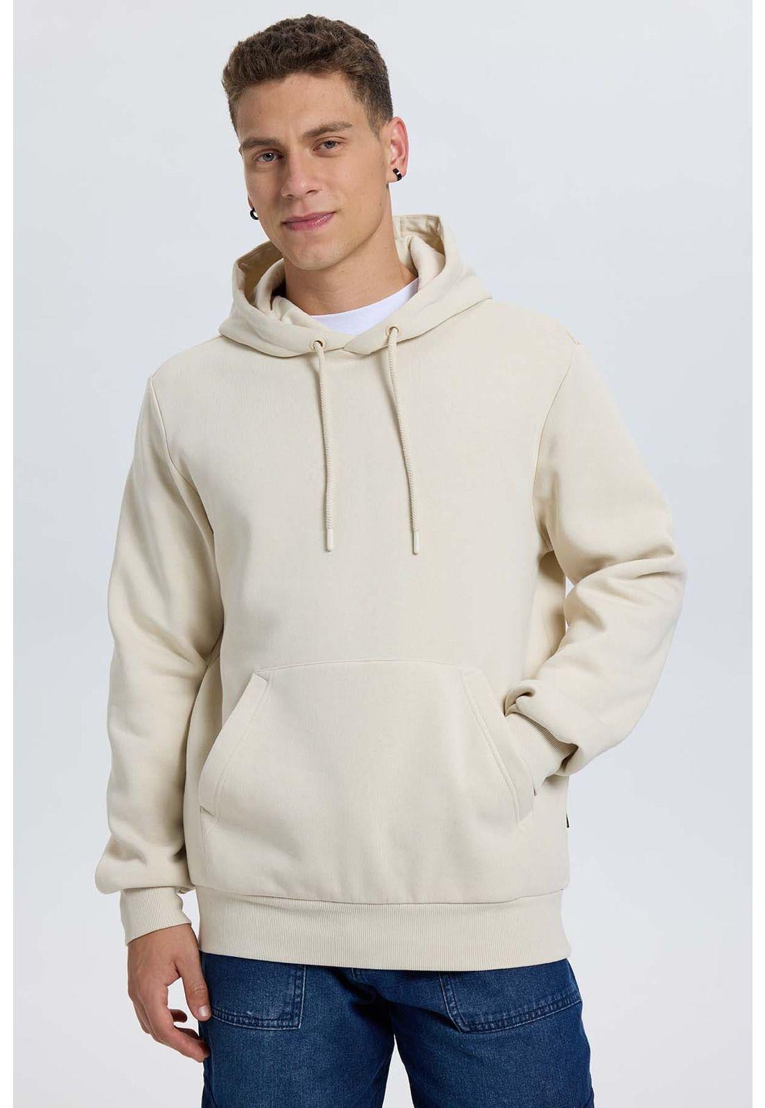 Polerón Hombre Hoodie Beige - ll-0