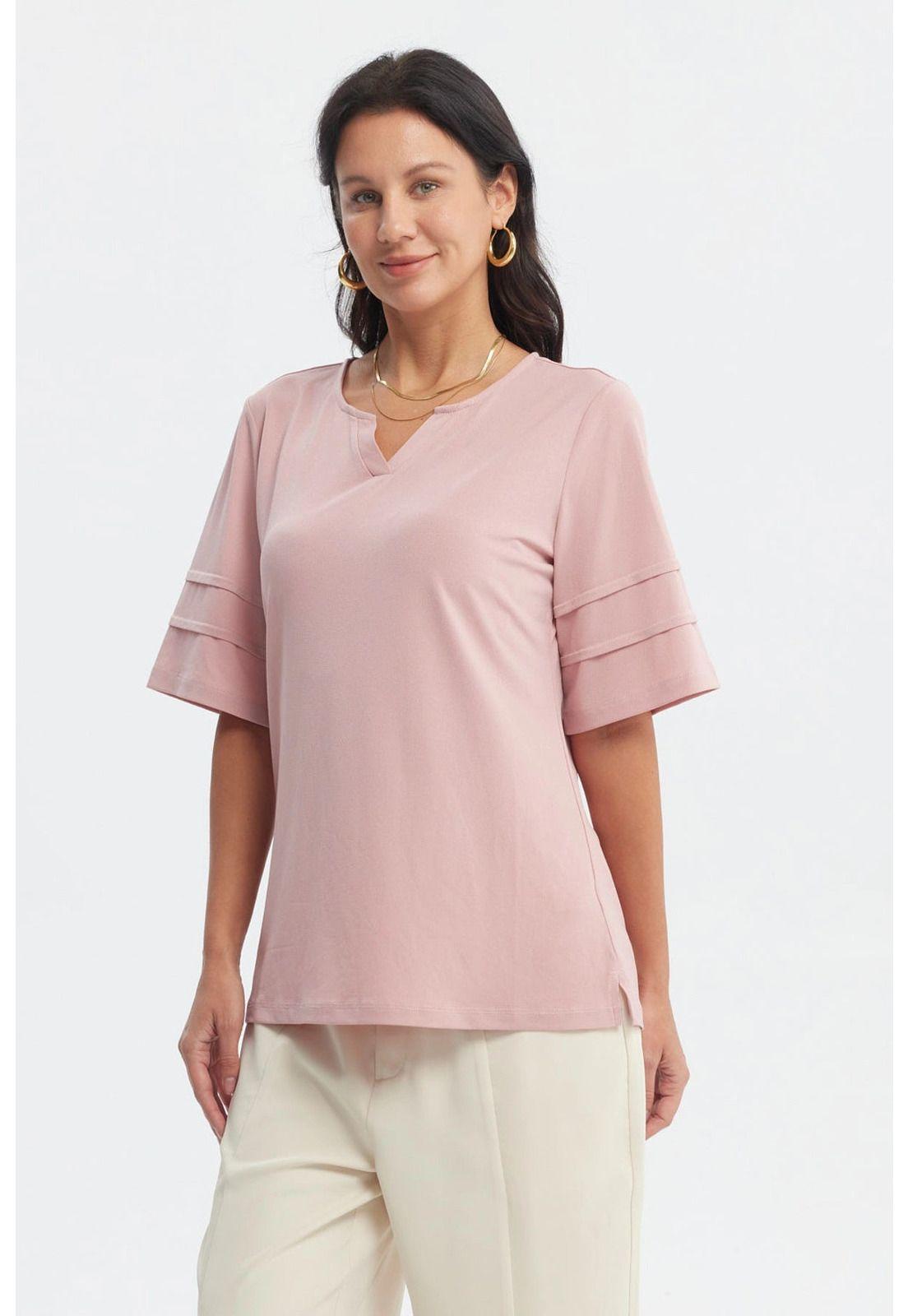 Polera Mujer Textura Palo Rosa-1