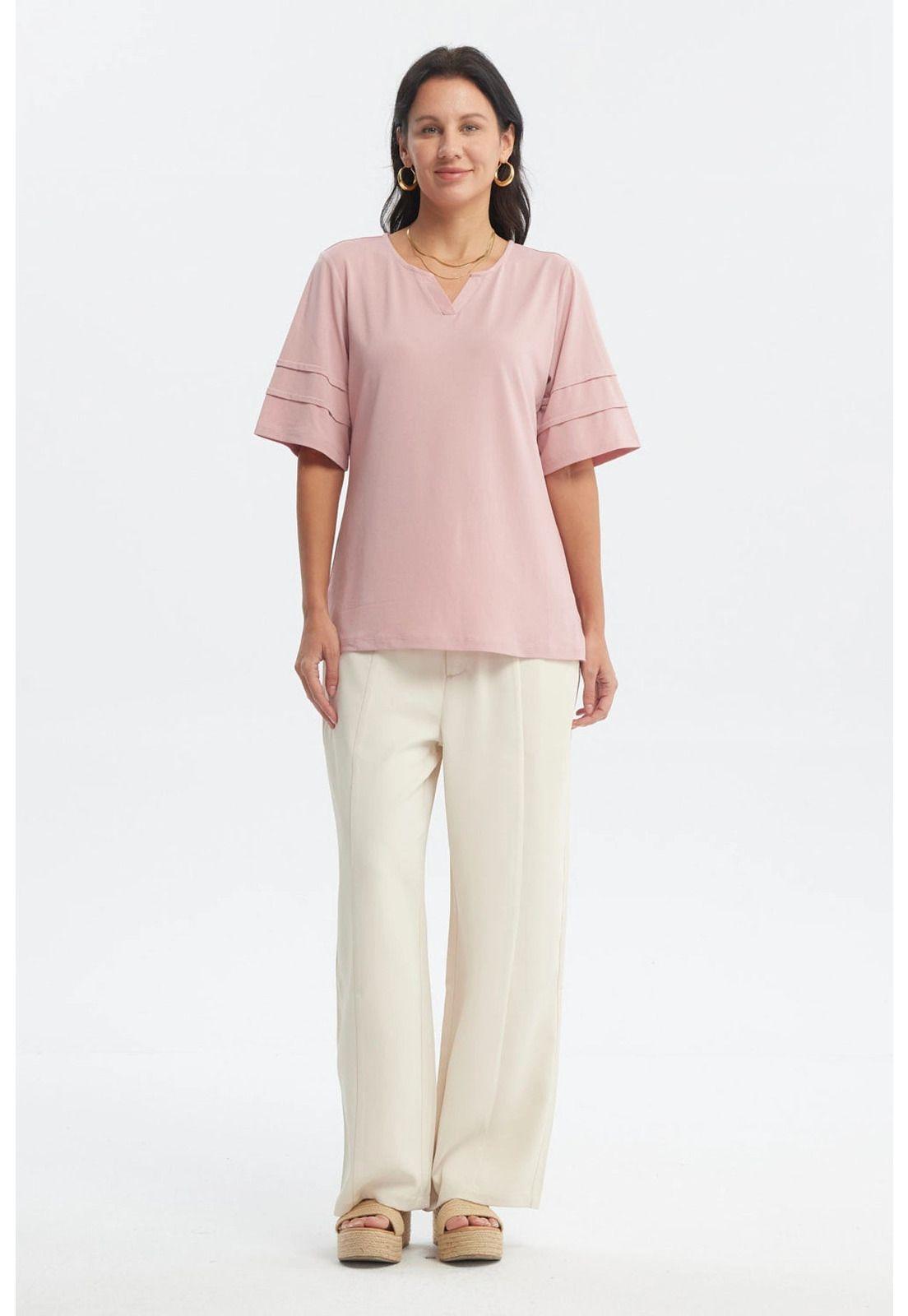 Polera Mujer Textura Palo Rosa-3