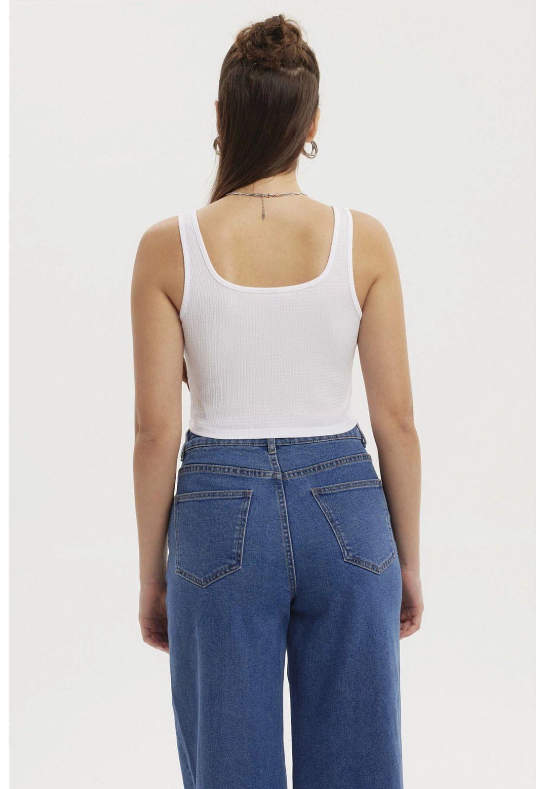 Polera Mujer Argolla Blanco-2