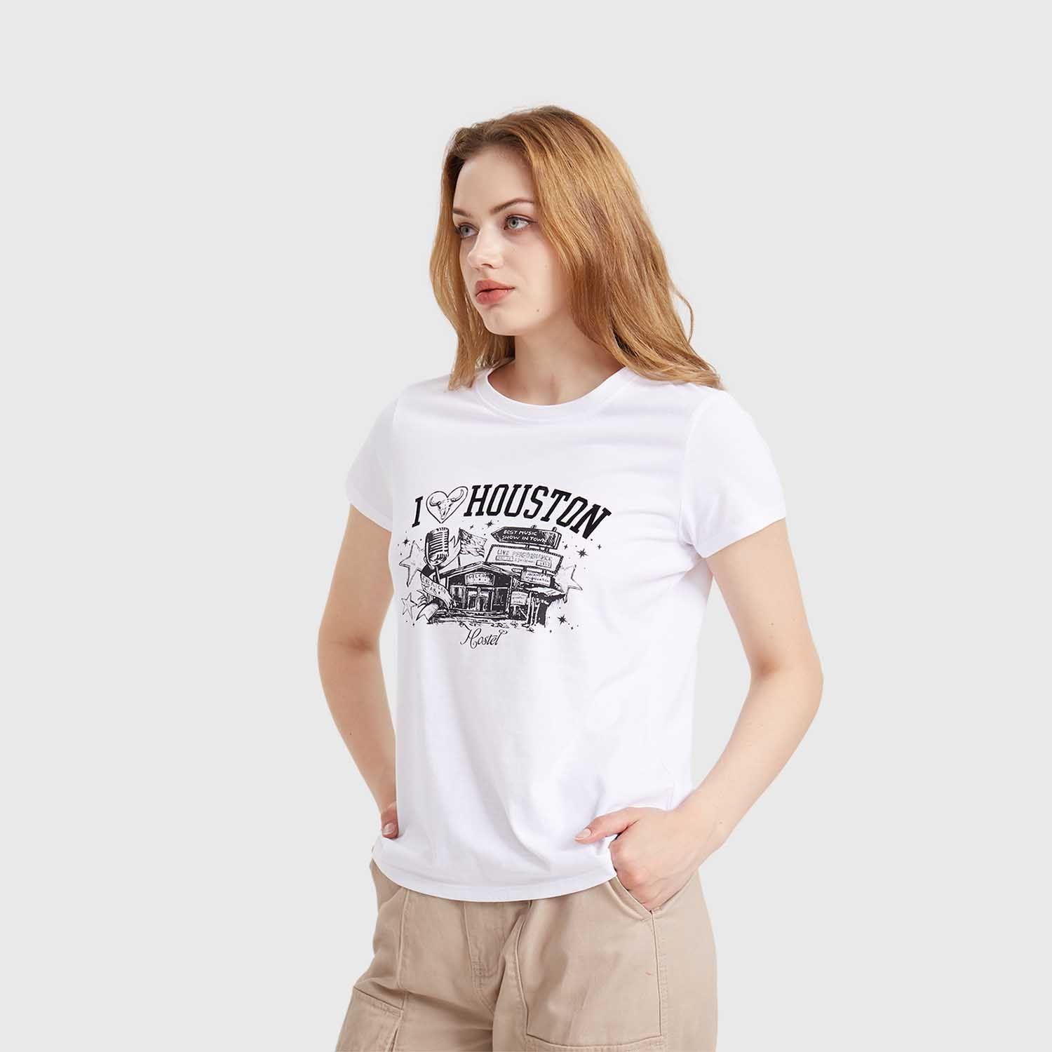 Polera Mujer Básica Print Blanco Fashion´s Park-1