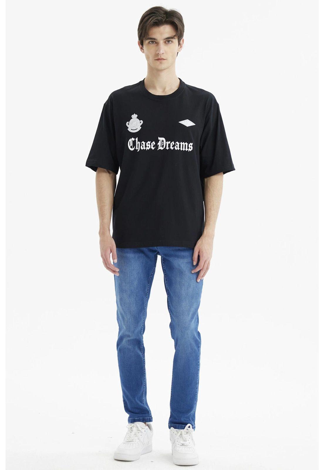 Polera Hombre Slim Negro- X-3