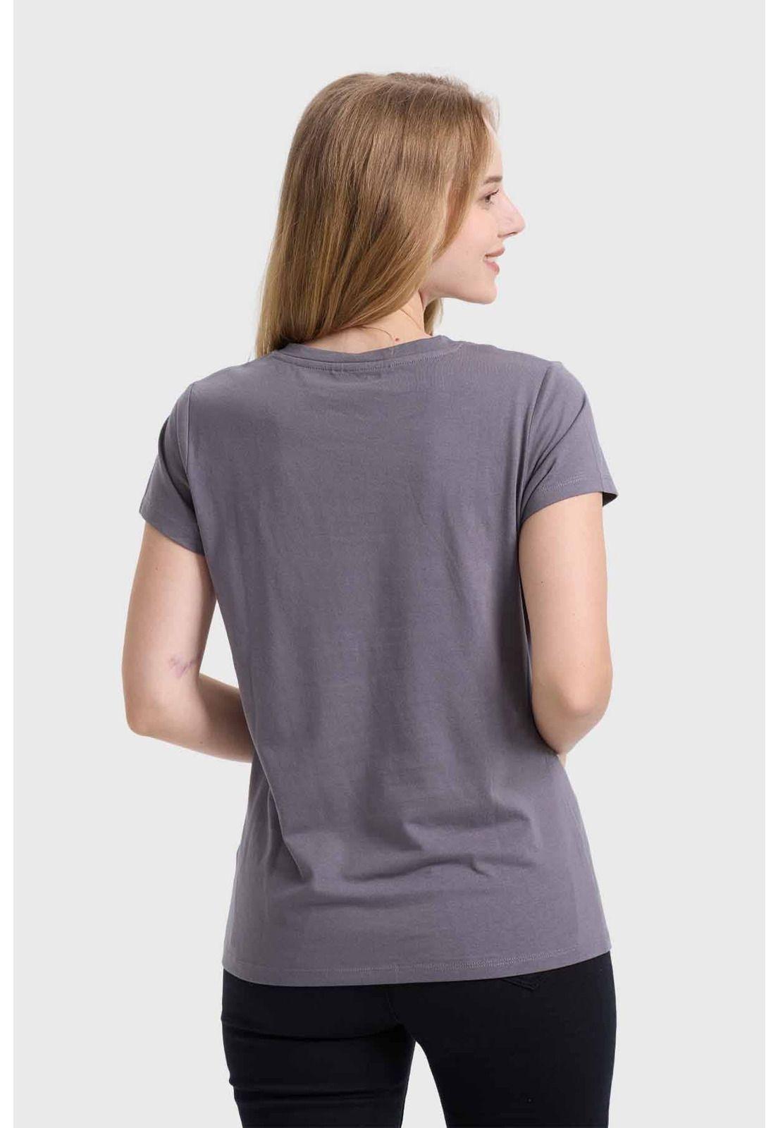 Polera Mujer Básica Print Gris-2