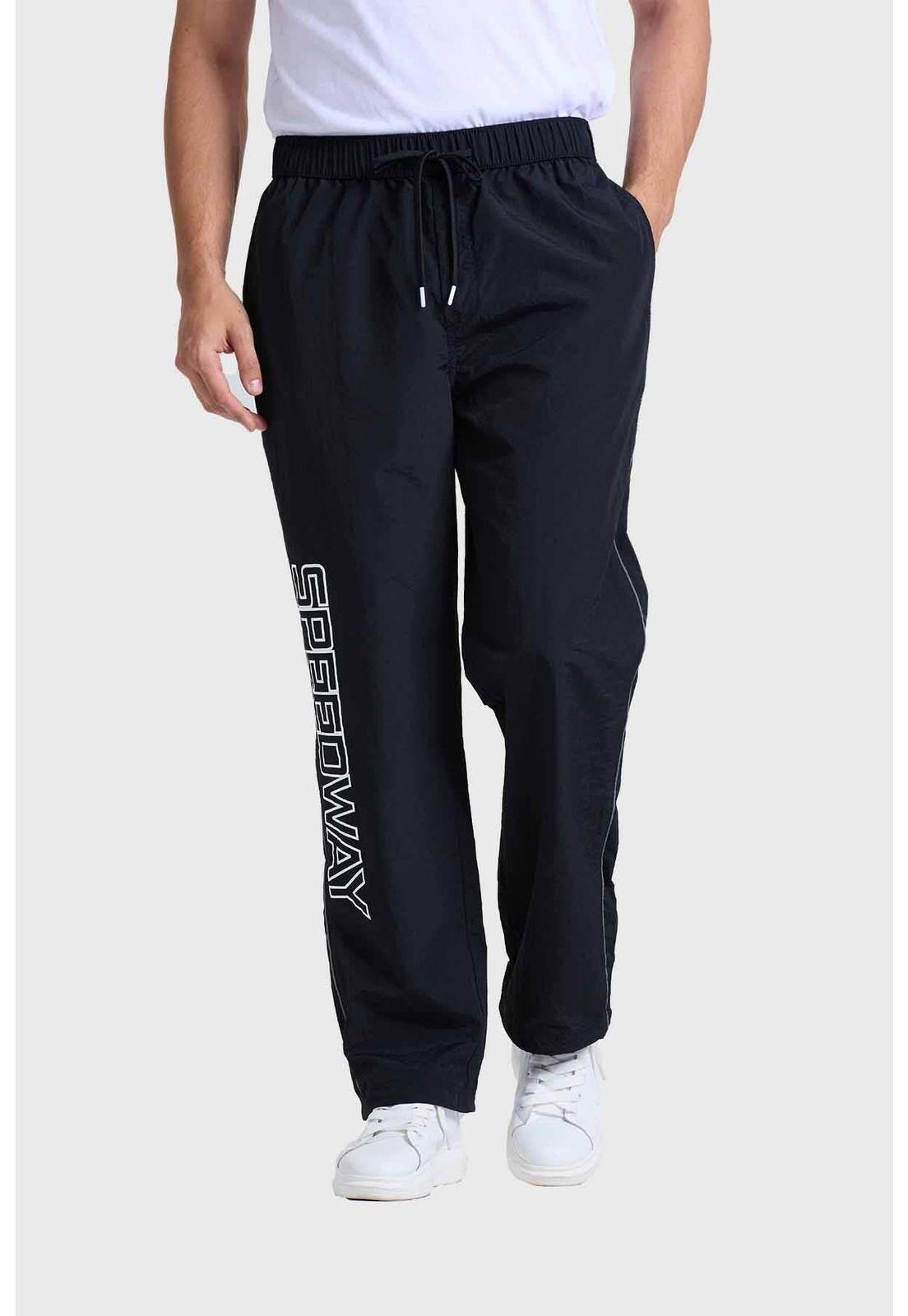 Pantalón Hombre Racing Sport Negro-0