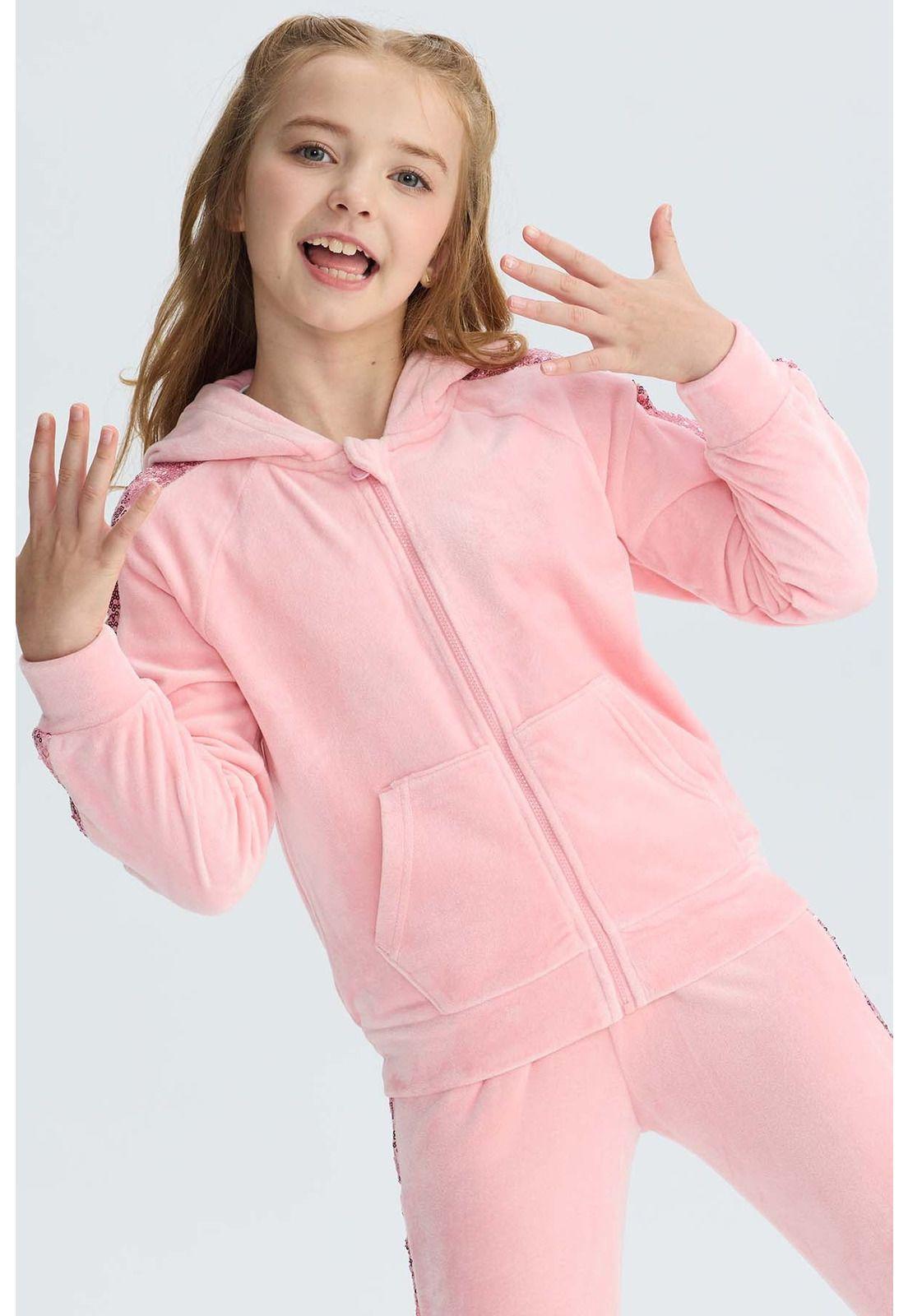 Polerón Niña Plush Rosado-1