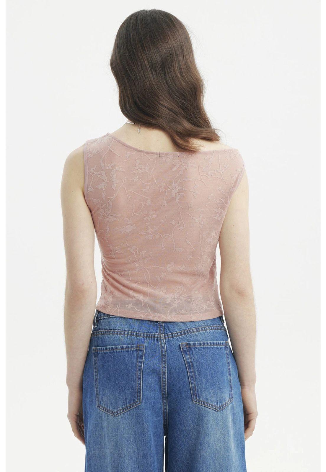 Polera Mujer Textura Palo Rosa - ll-2