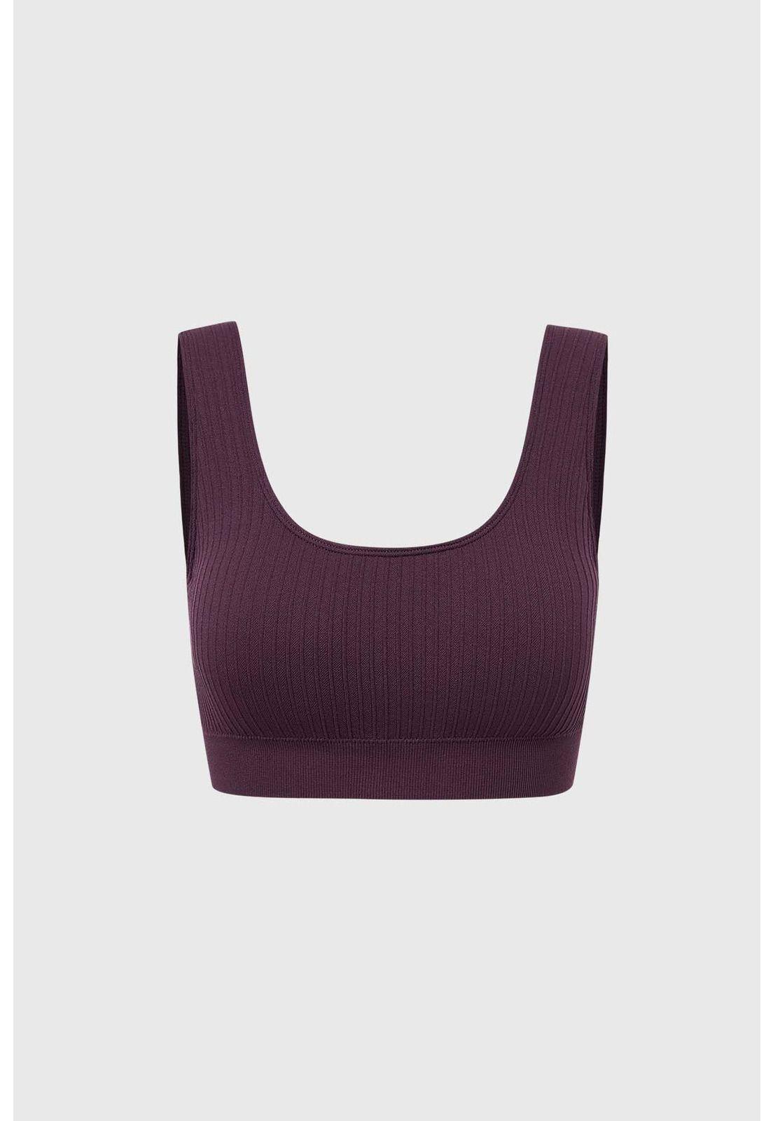 Sostén Mujer Peto Rib Café Oscuro-0