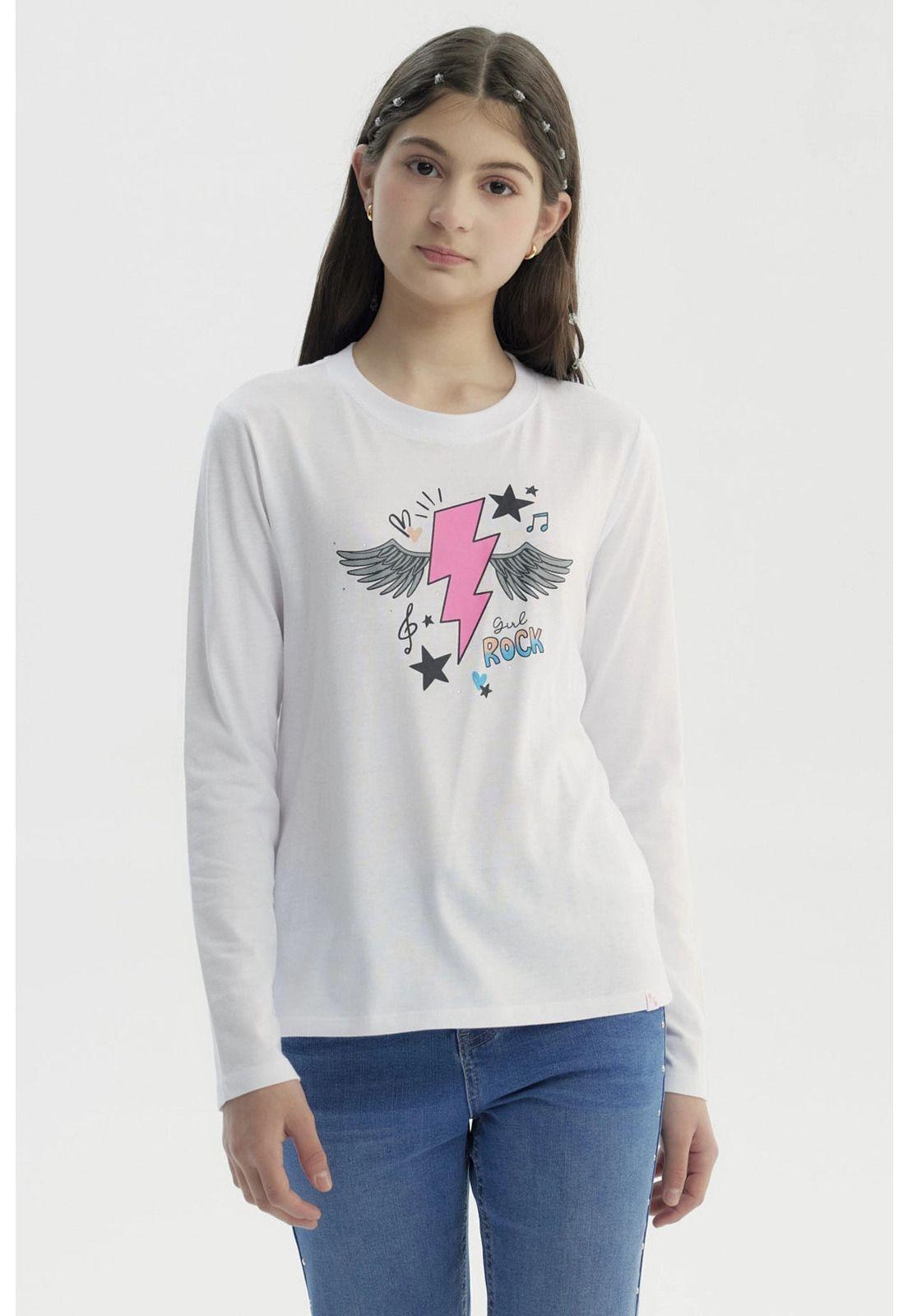 Polera Niña Básica Teen Blanco - ll-0