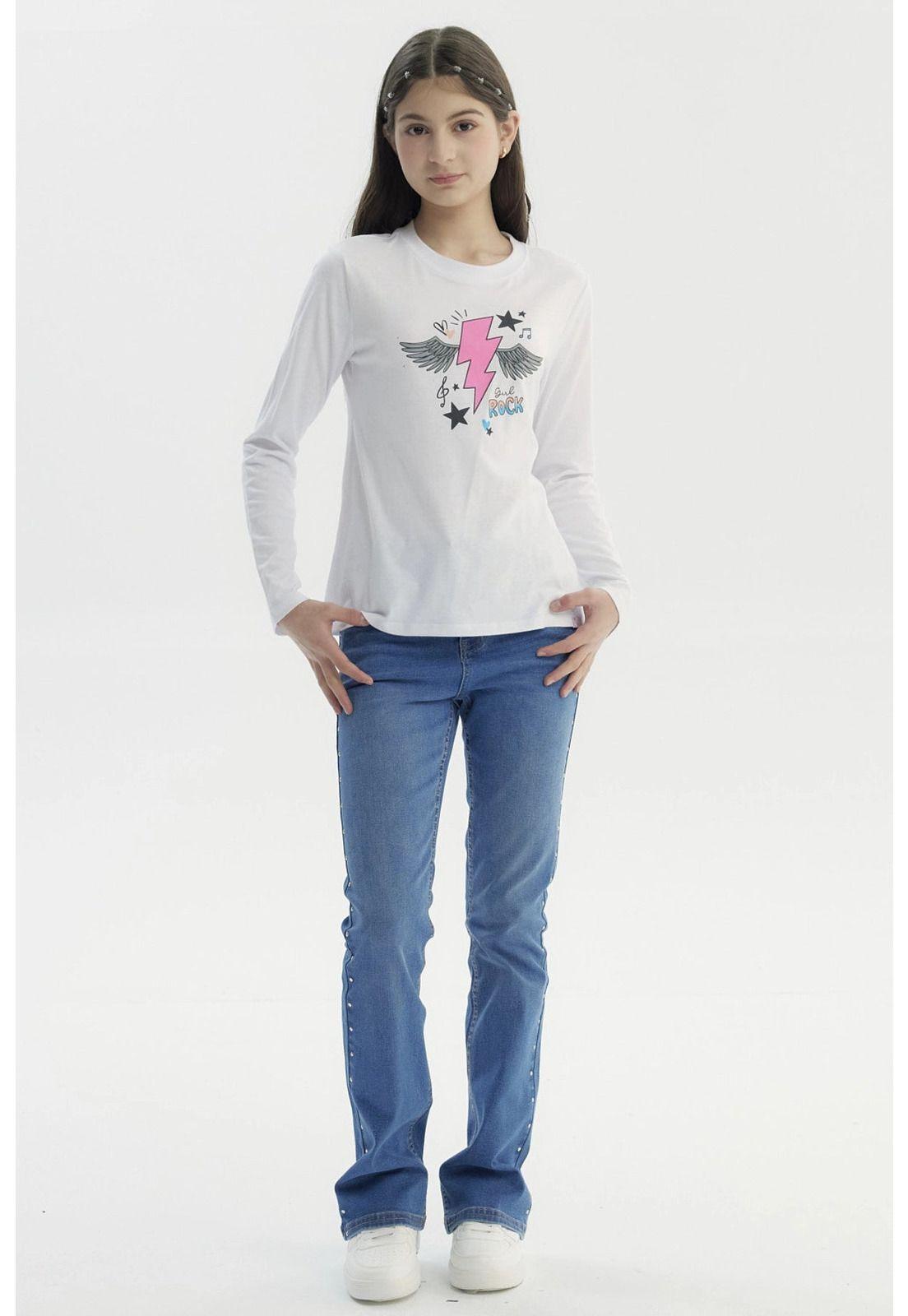 Polera Niña Básica Teen Blanco - ll-3