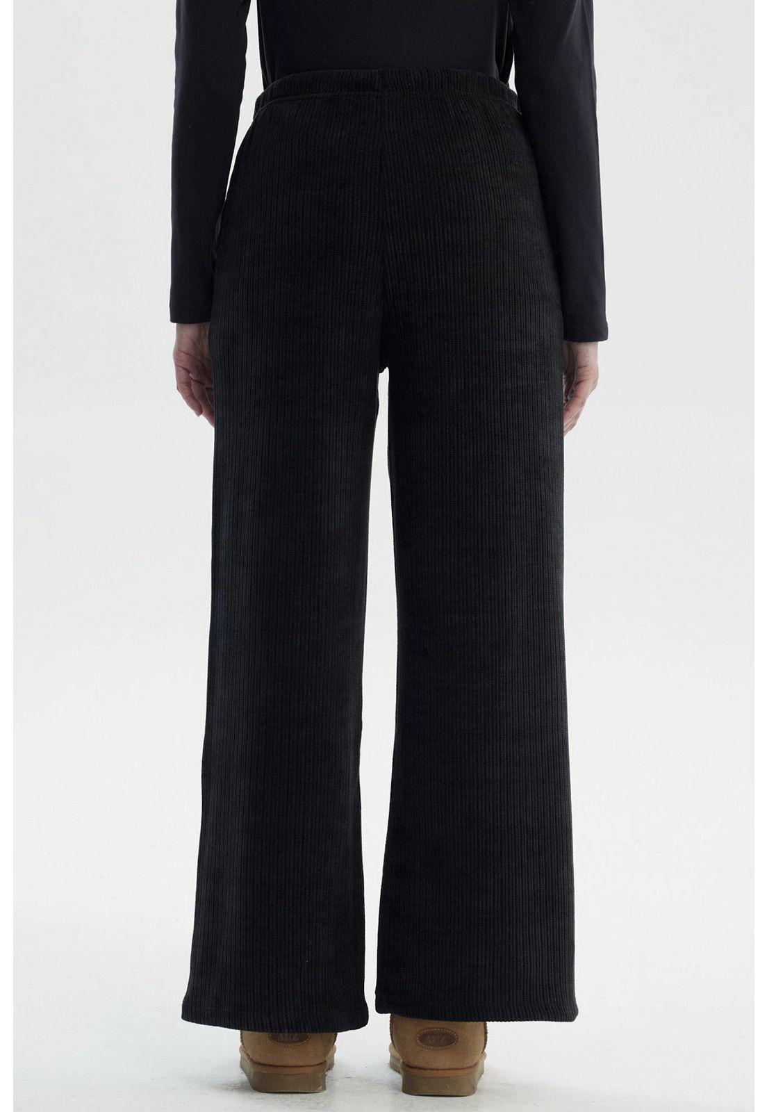 Pantalón Mujer Wide Leg Negro - Vlll-2