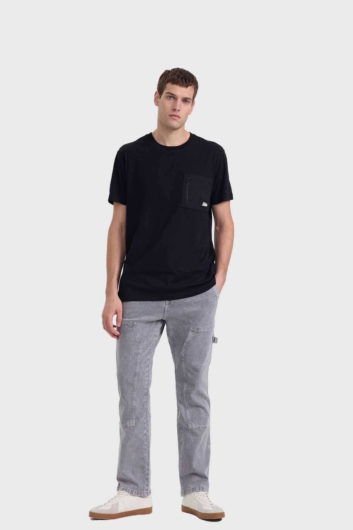 Polera Hombre Bolsillo Negro-3
