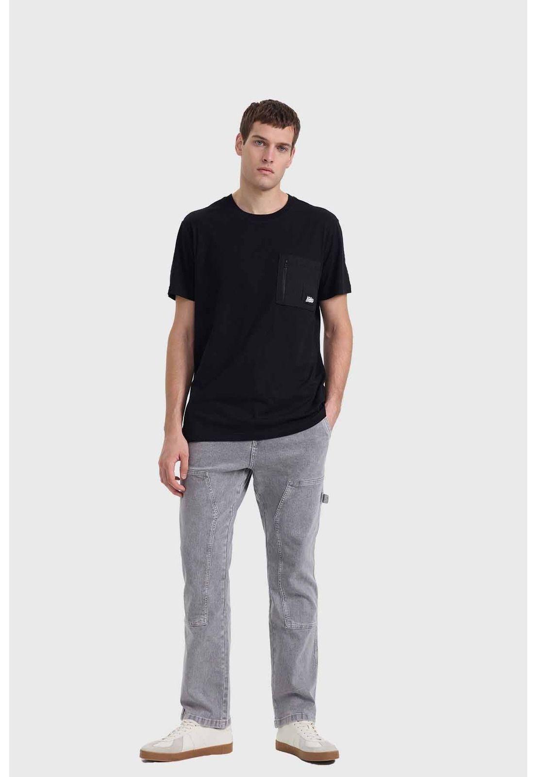 Polera Hombre Bolsillo Negro-3