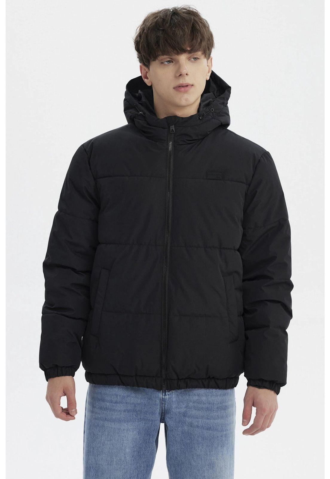 Parka Hombre Slim Negro - Xlll-0