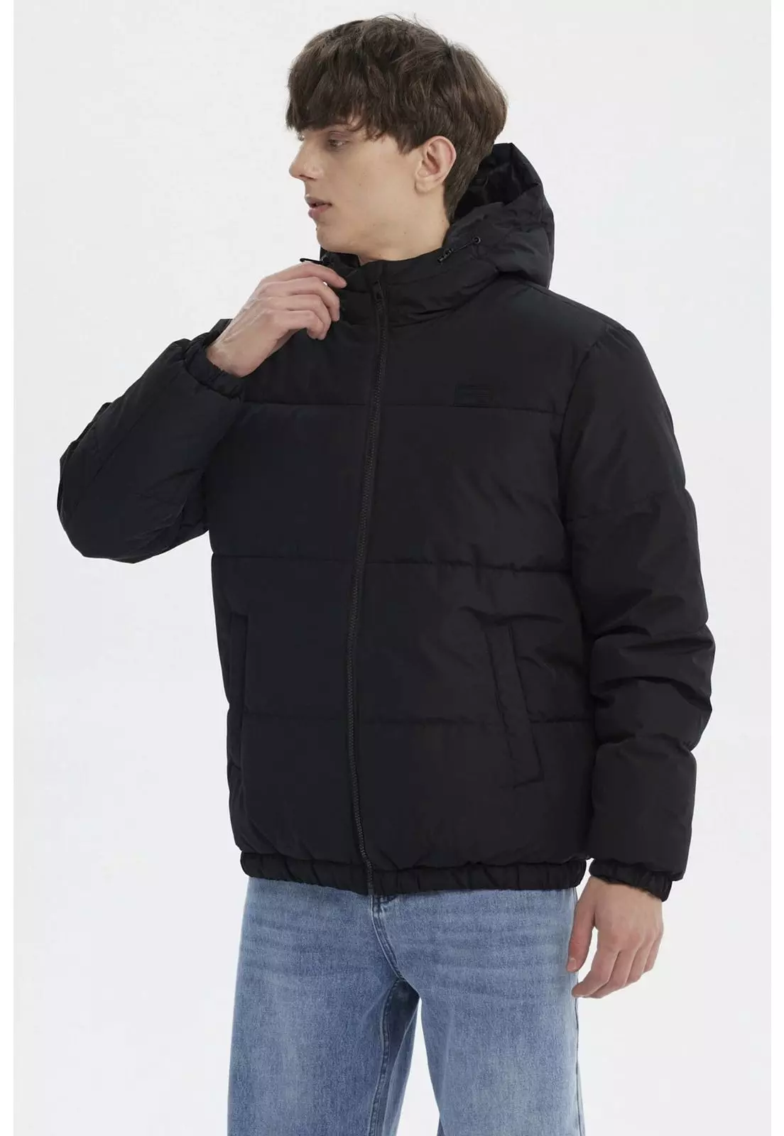 Parka Hombre Slim Negro - Xlll-1