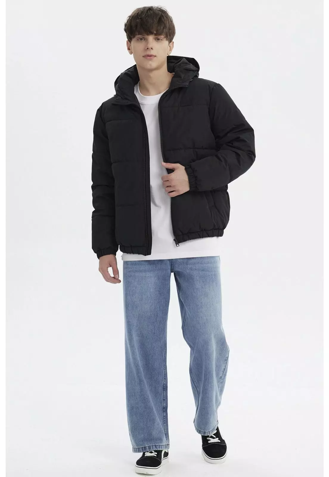 Parka Hombre Slim Negro - Xlll-3