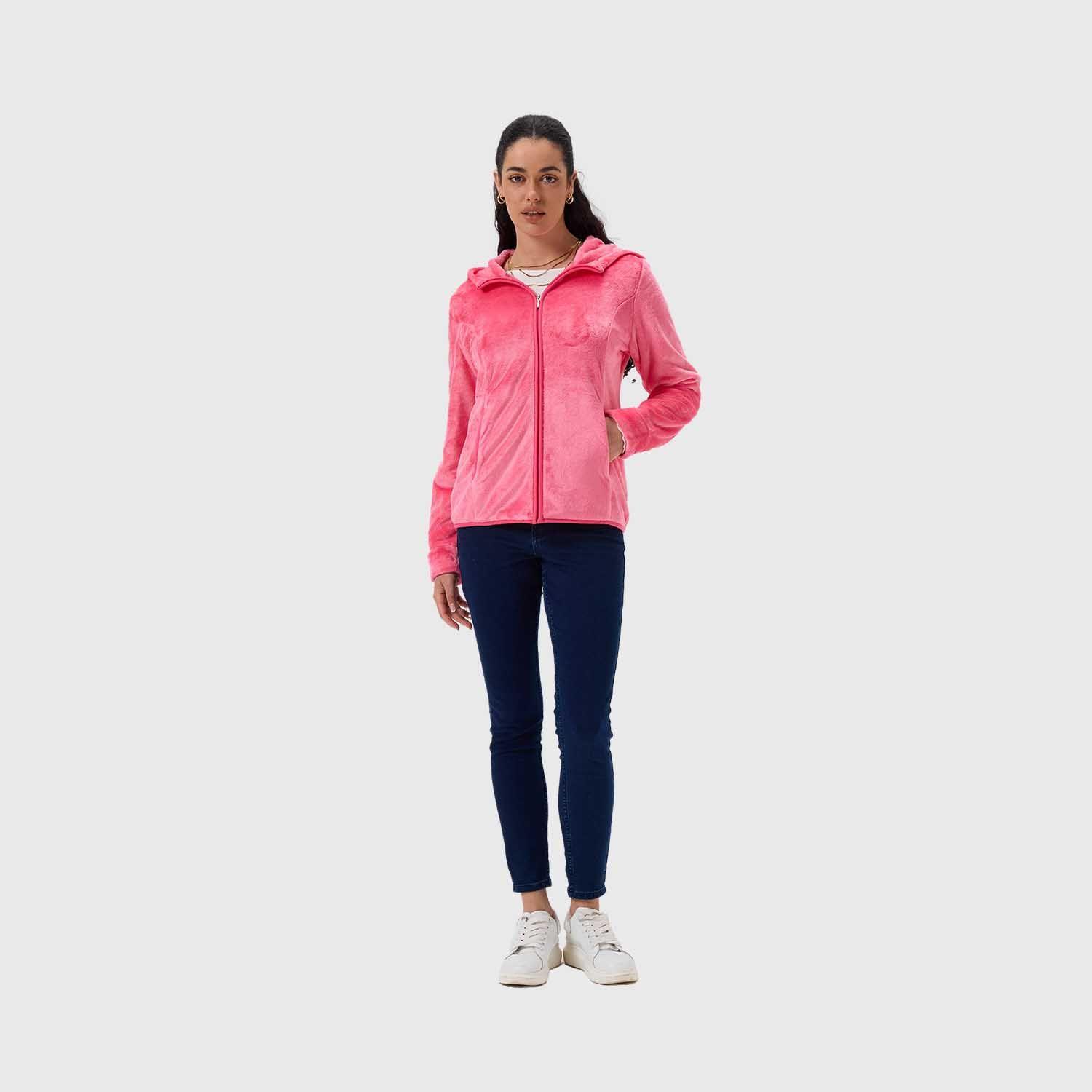 Polar Mujer Básico Full Zipper Rosado Fashion's Park-3