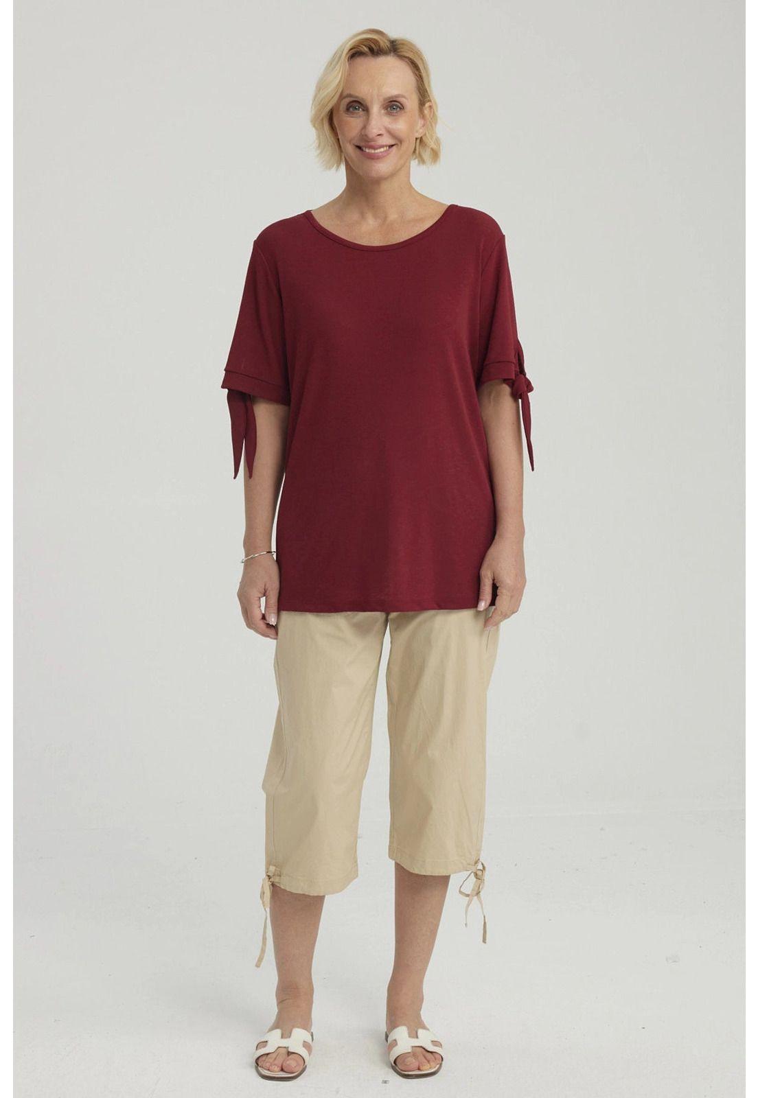 Pantalón Mujer Con Cortes Y Apertura Beige-2