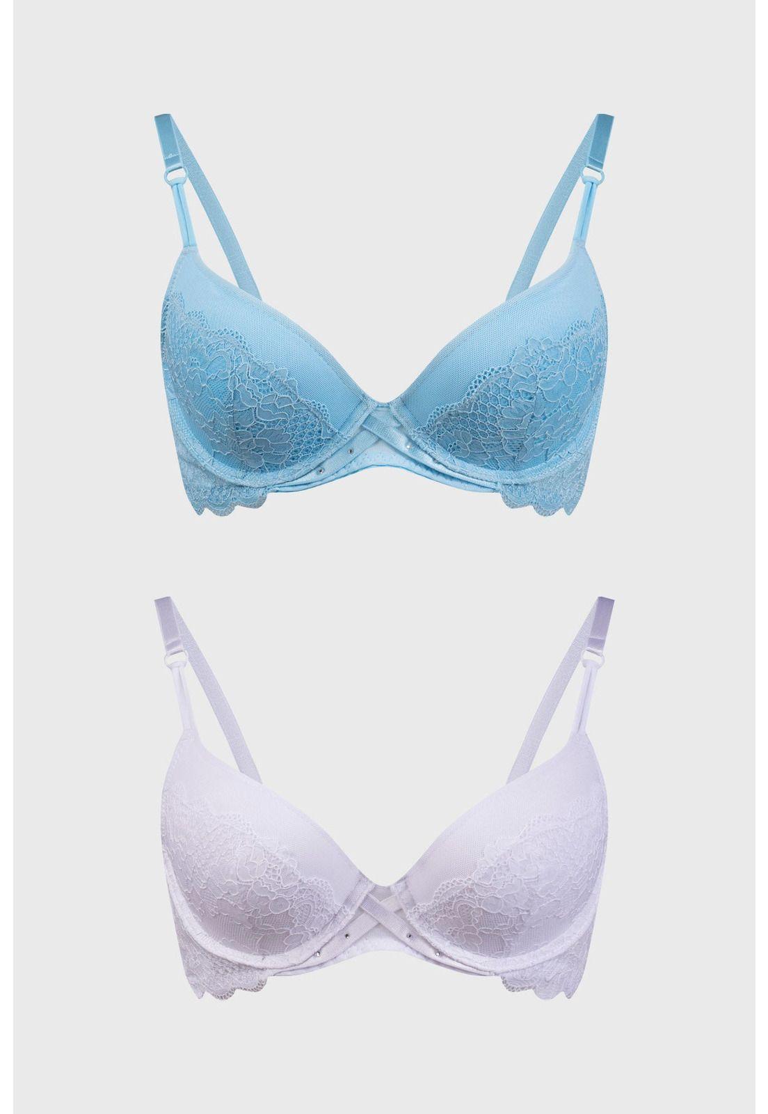 Sostén Mujer Bipack Copa Soft Encaje Blanco-0