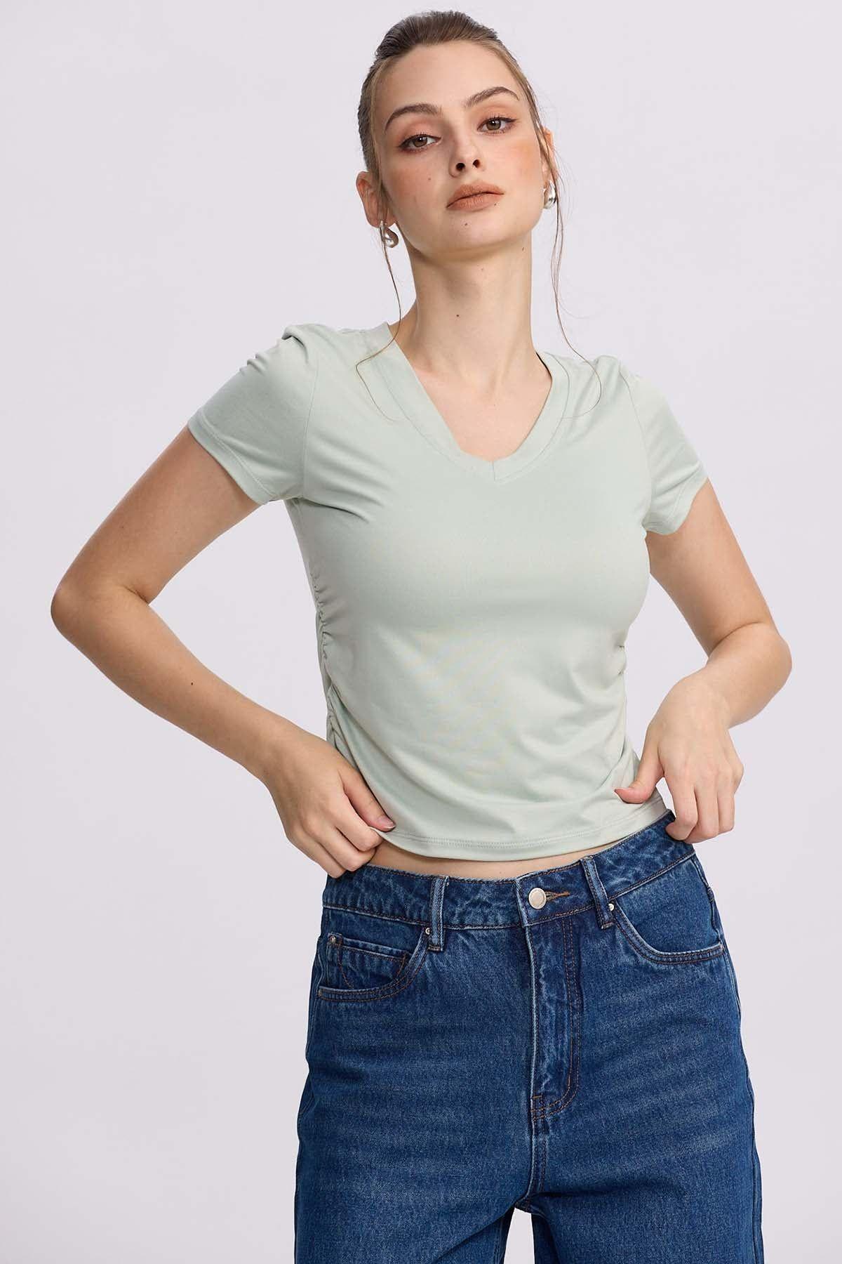 Polera Mujer Deporte Verde Agua-0