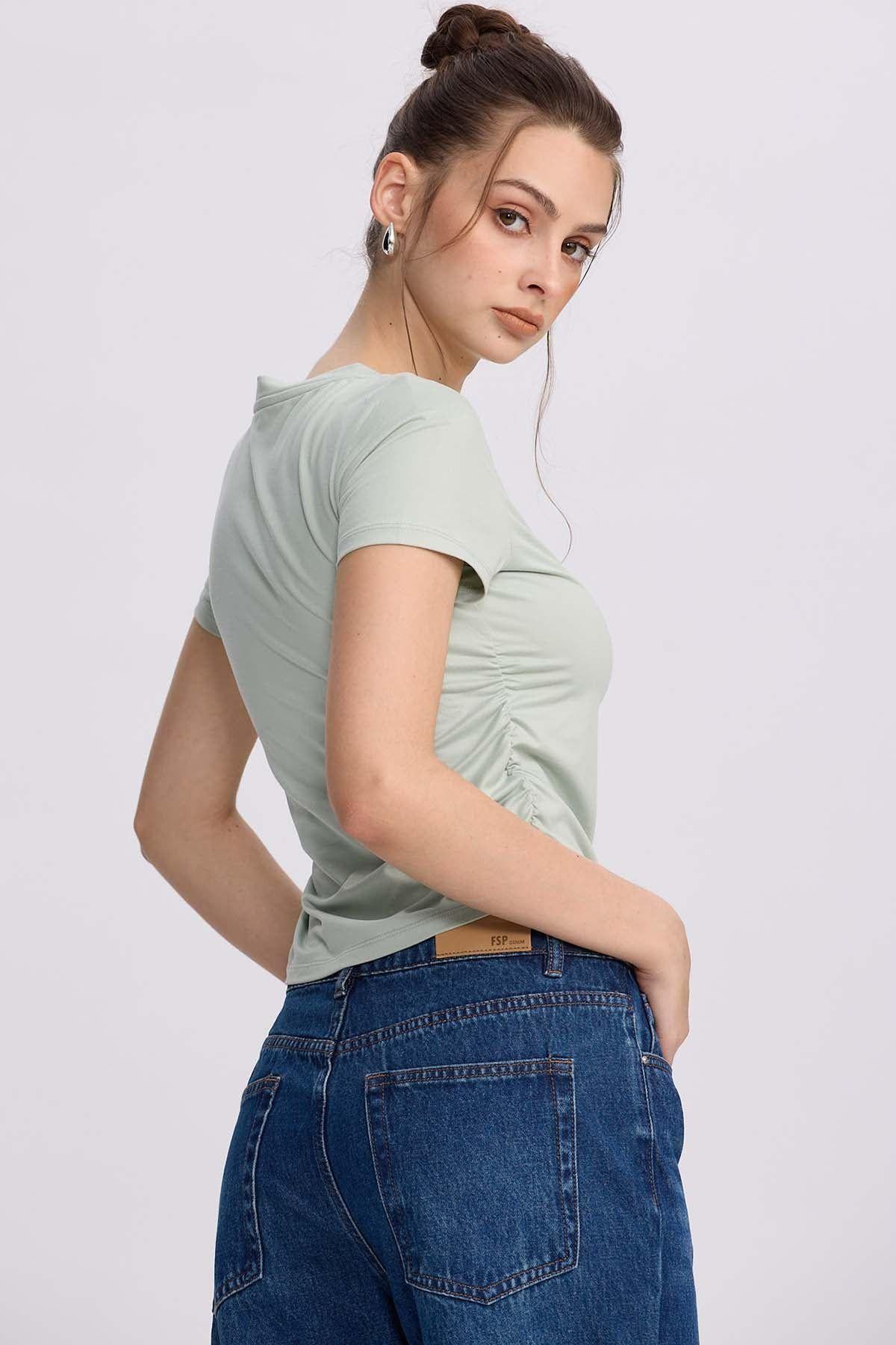 Polera Mujer Deporte Verde Agua-2