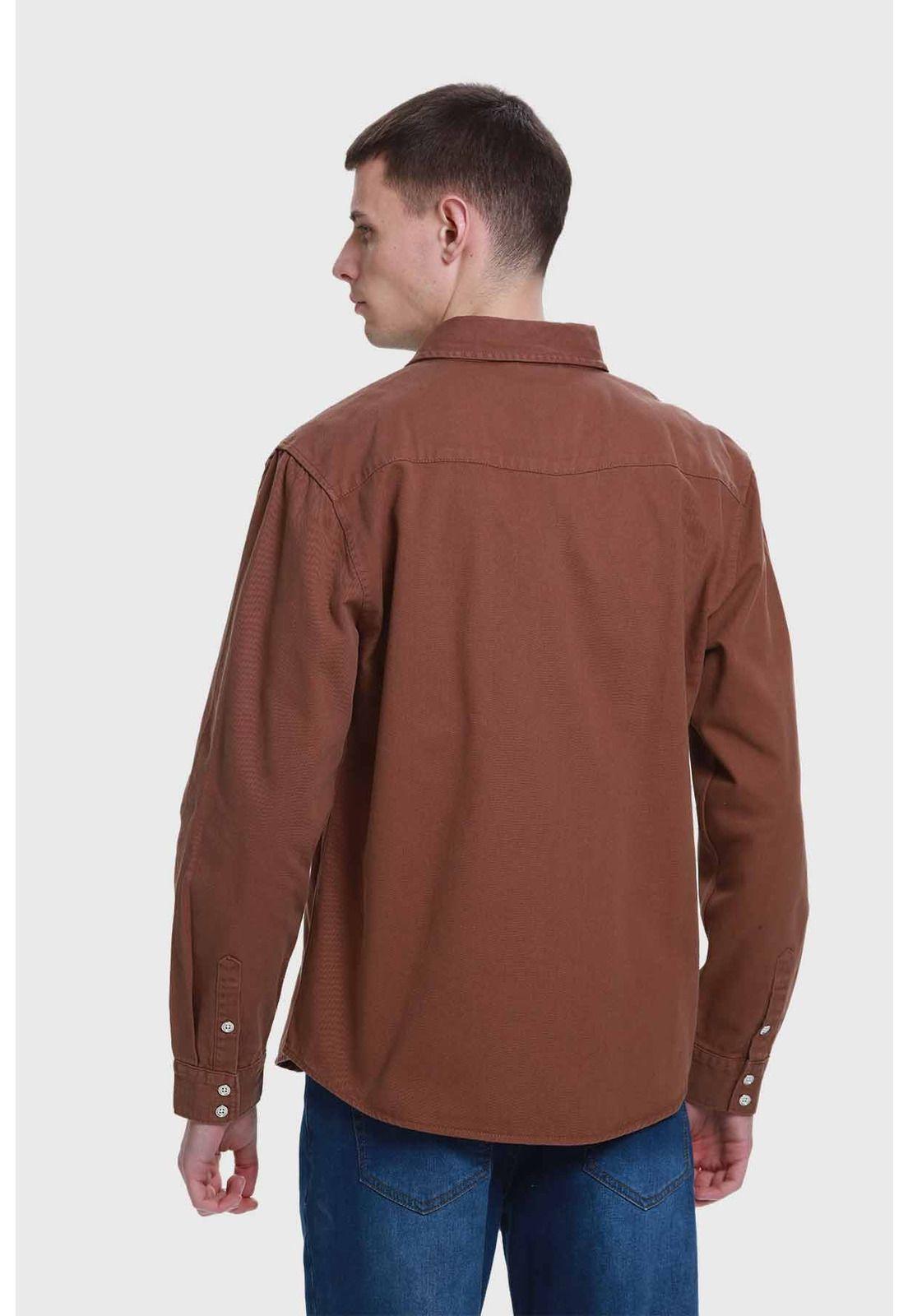 Camisa Hombre Café-2