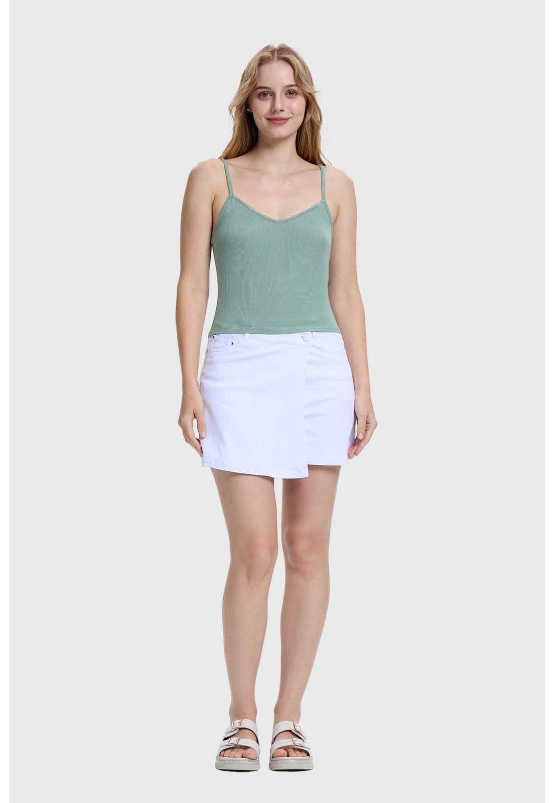 Polera Peto Mujer Pabilo Crop Verde-3