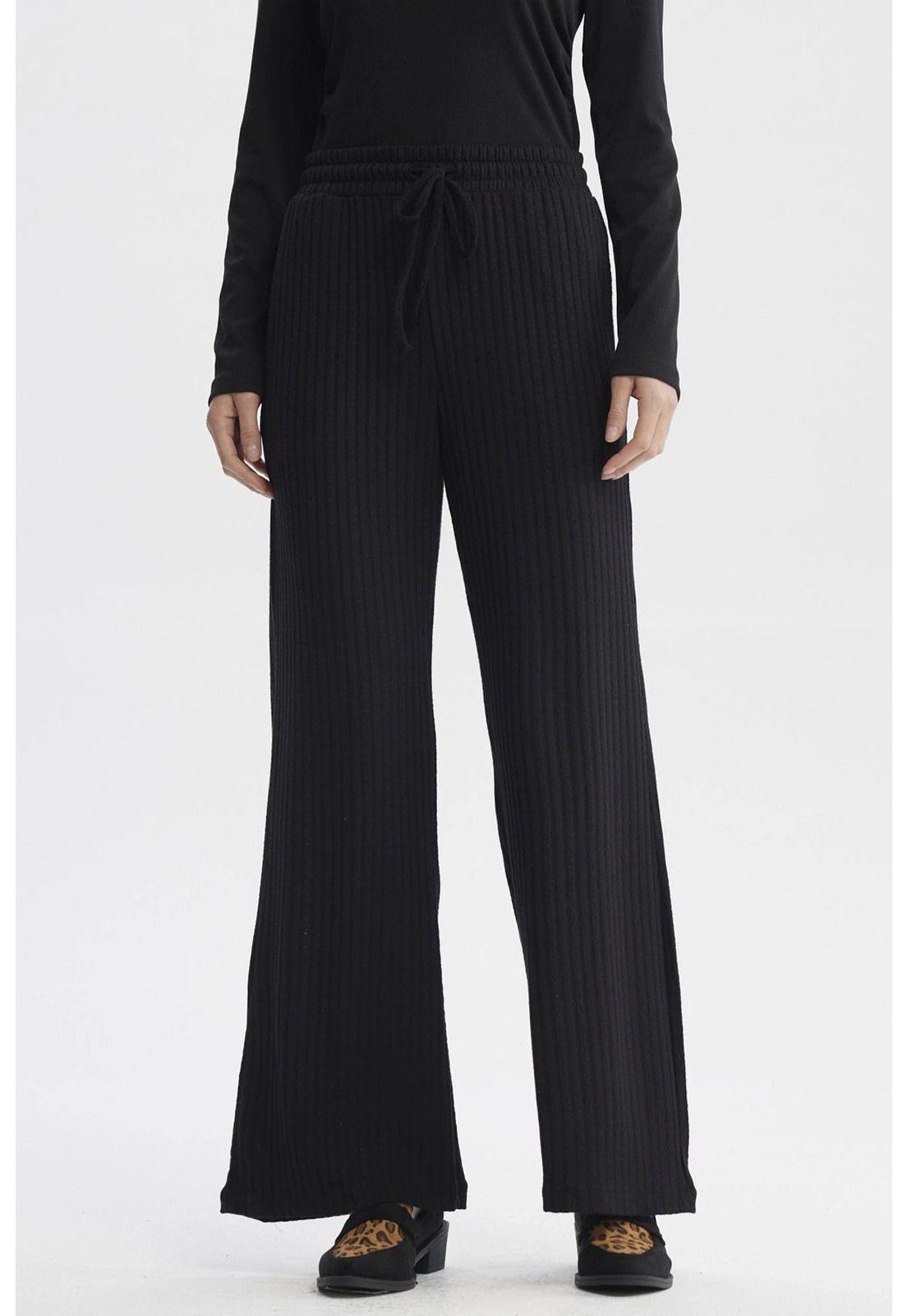 Pantalón Mujer Wide Leg Negro - Vl-0