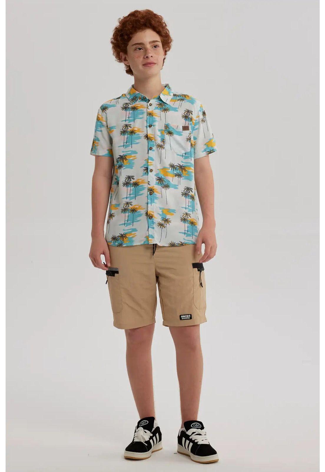 Camisa Niño Guayabera Aqua-3