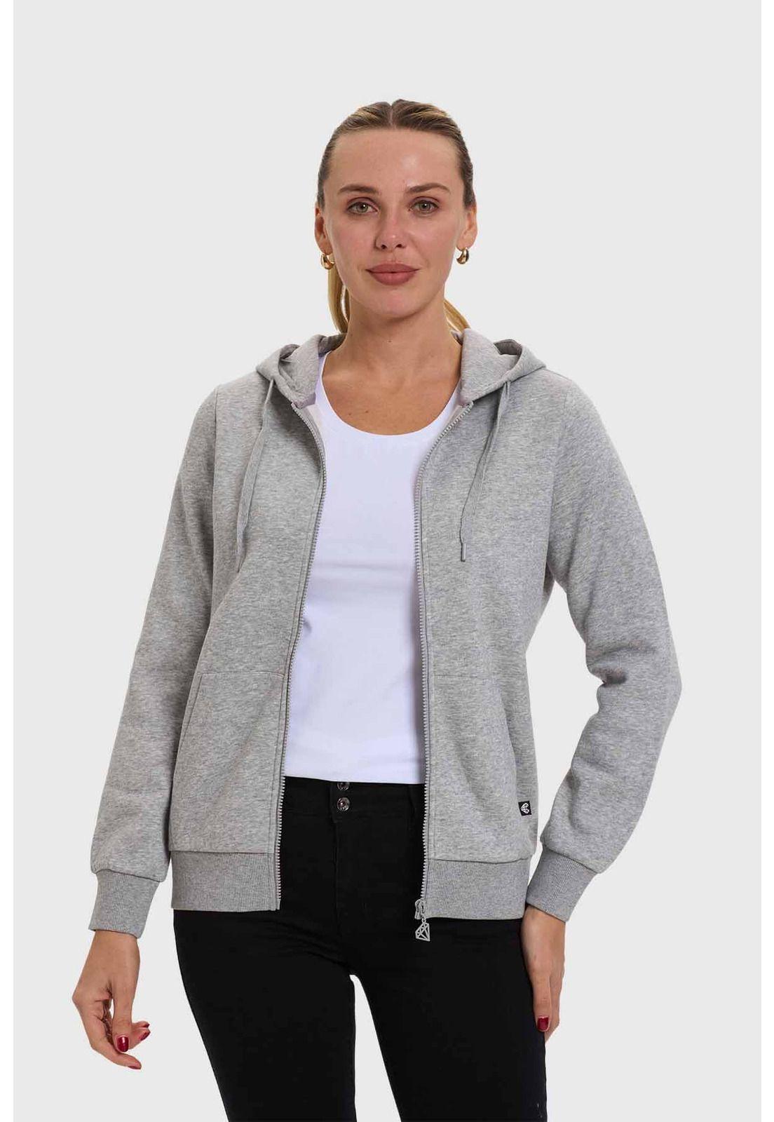 Polerón Mujer Hoodie Gris-0