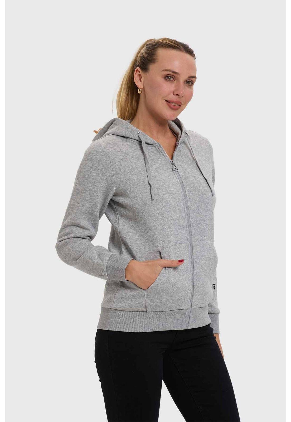 Polerón Mujer Hoodie Gris-1