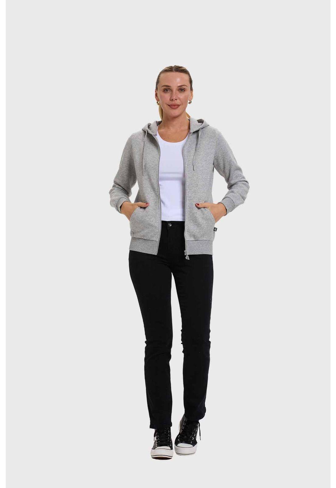 Polerón Mujer Hoodie Gris-3